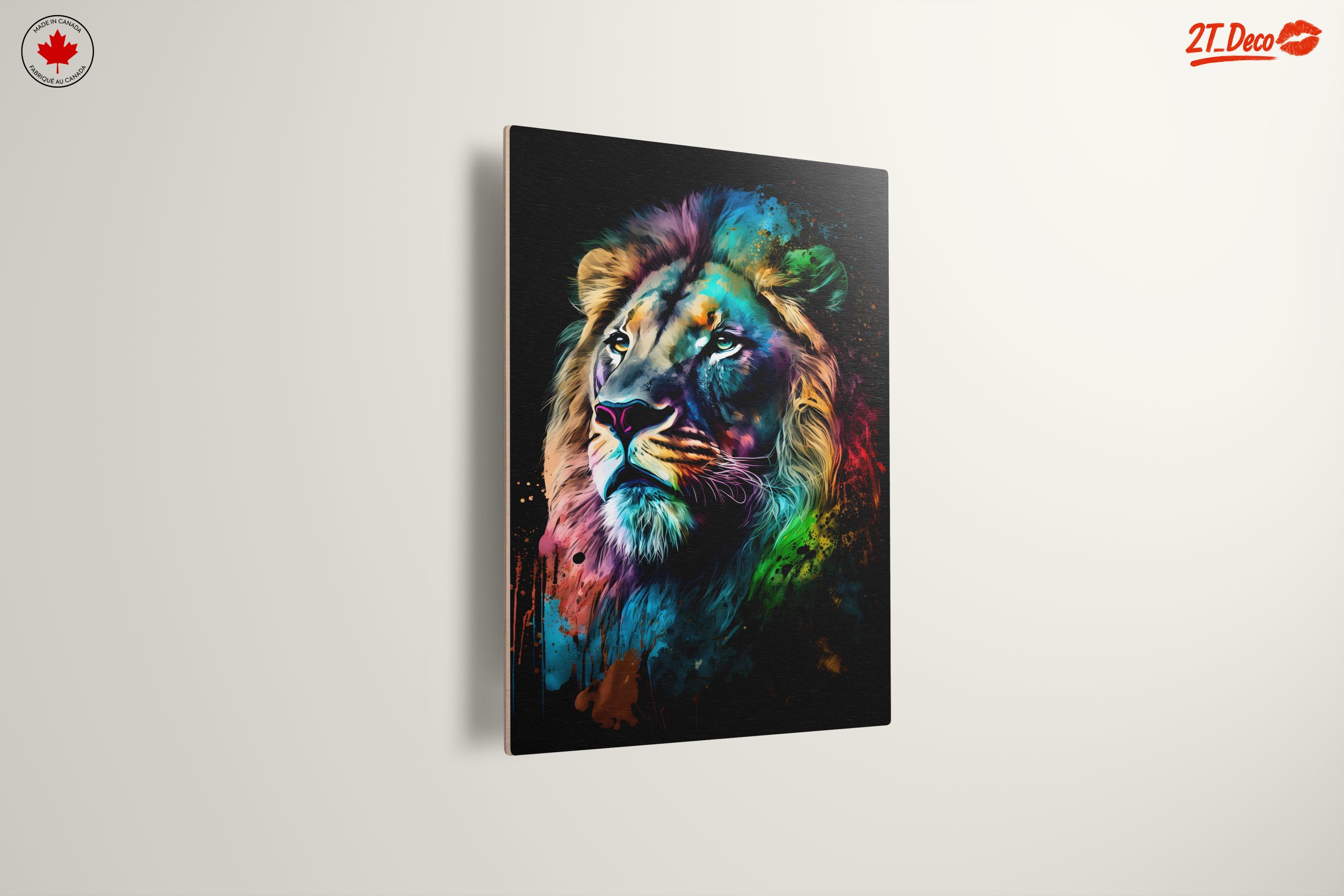 Colorful Lion Portrait Wall Art - Image 13
