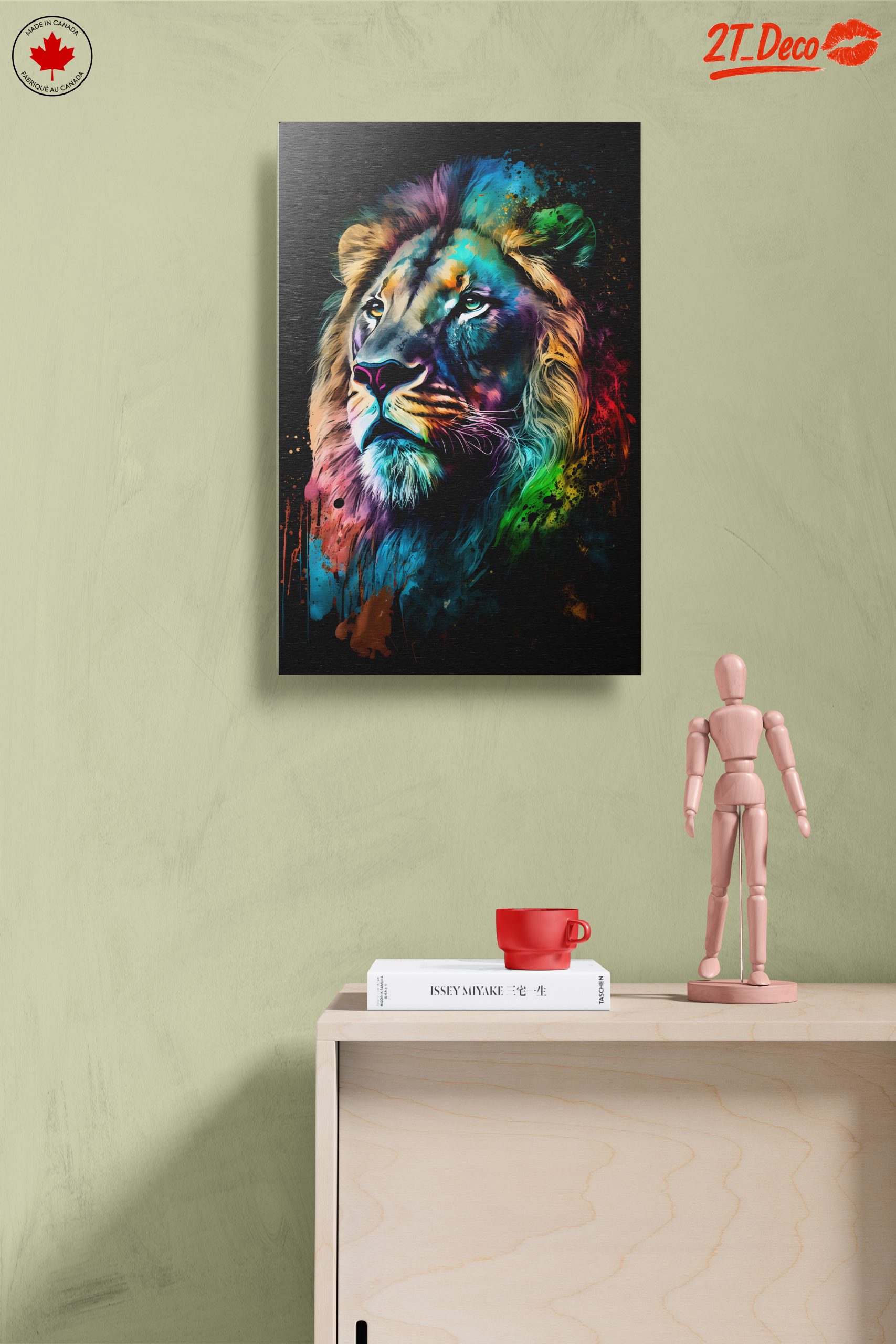 Colorful Lion Portrait Wall Art - Image 14