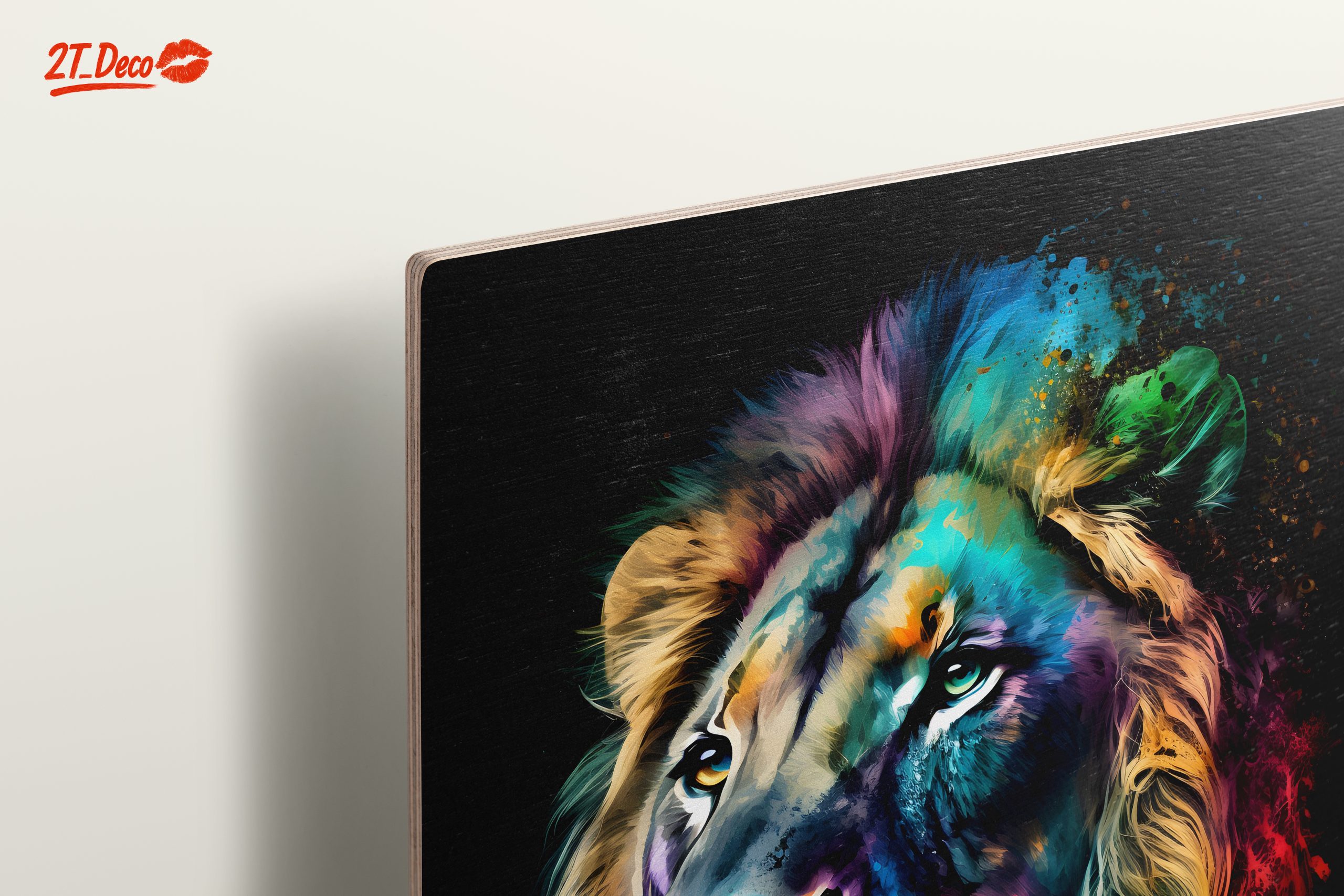 Colorful Lion Portrait Wall Art - Image 15
