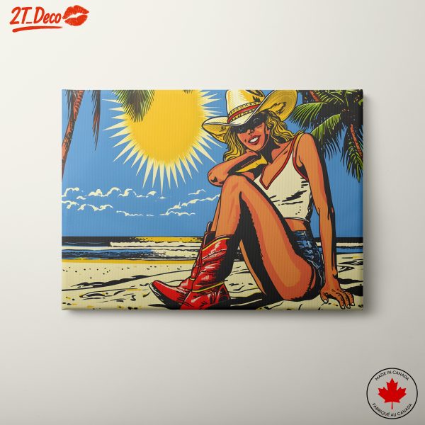Vibrant Pop Art Beach Scene