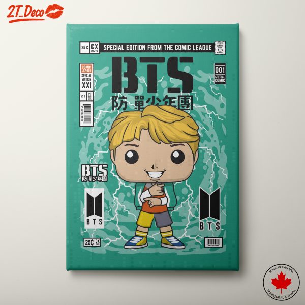 BTS Animated Character Comic Cover Art