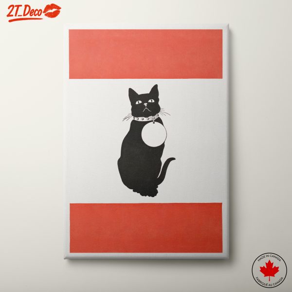 Playful Black Cat Illustration