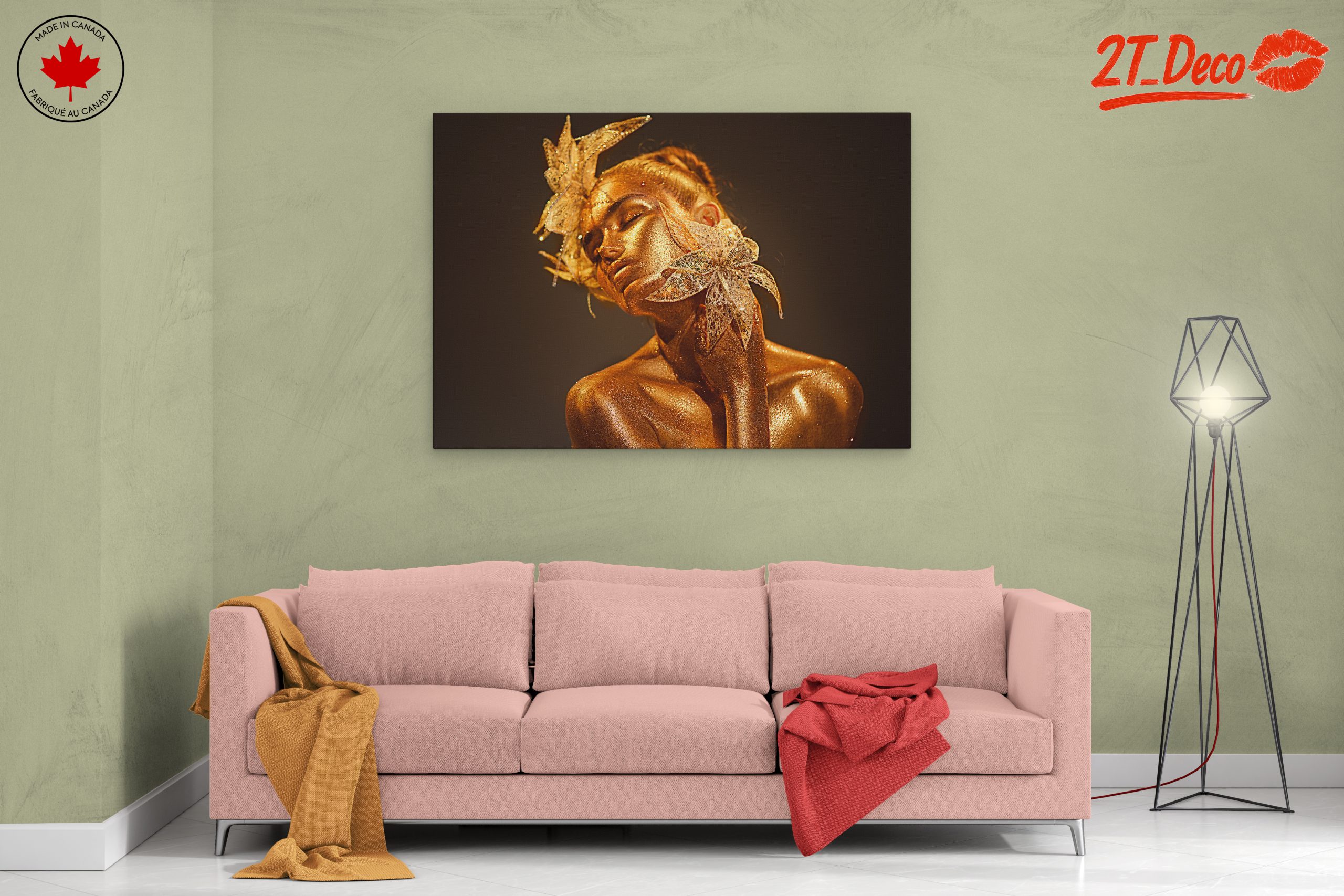Glamorous Fashion Art with Gold Accents - Image 2