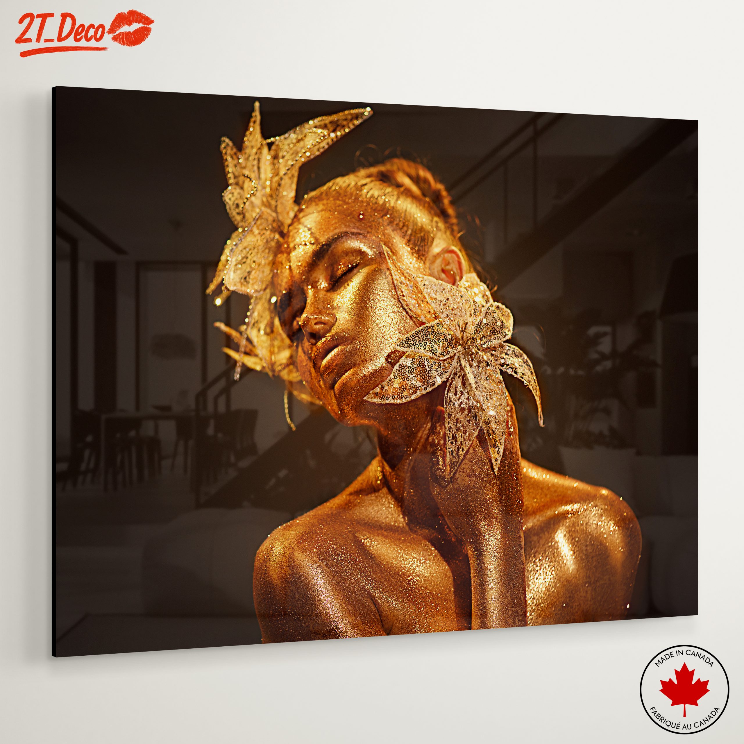 Glamorous Fashion Art with Gold Accents - Image 6