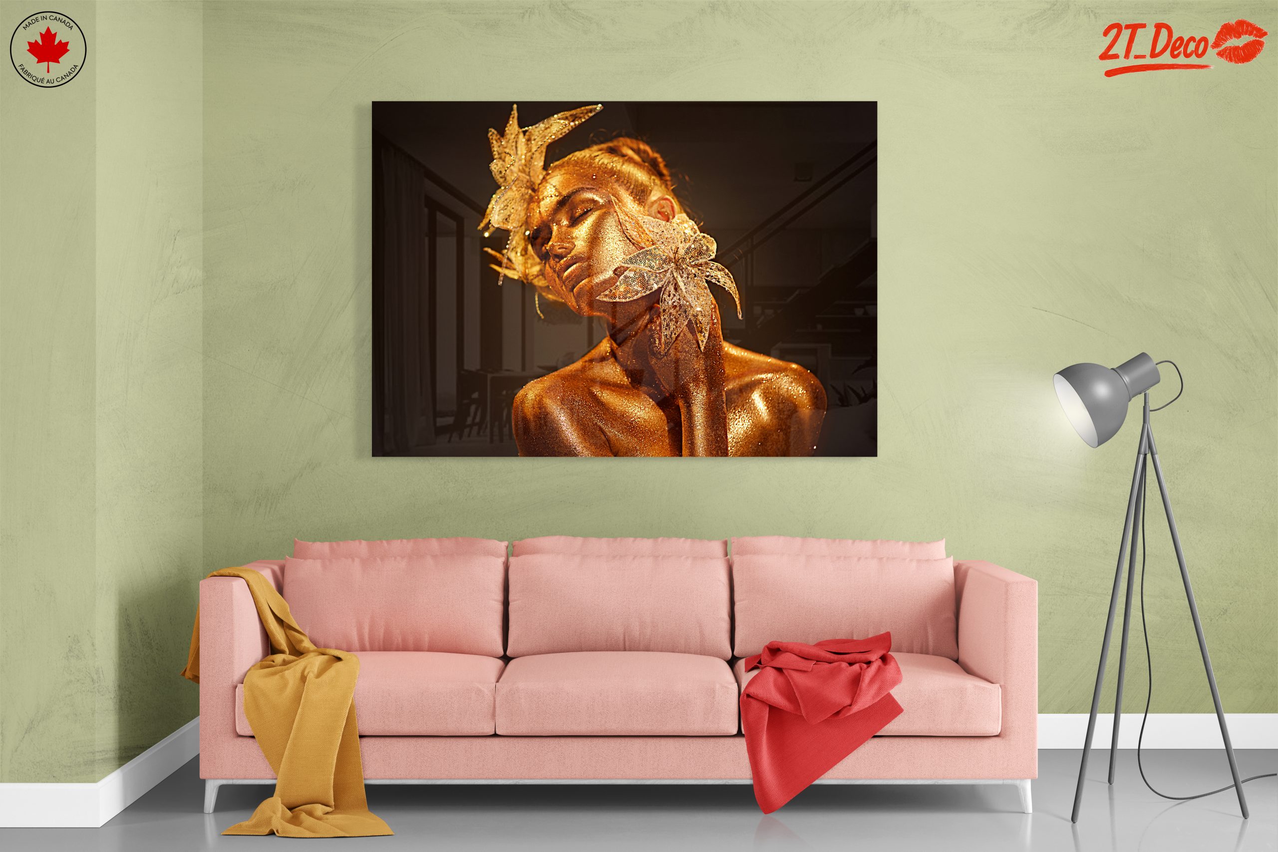 Glamorous Fashion Art with Gold Accents - Image 7