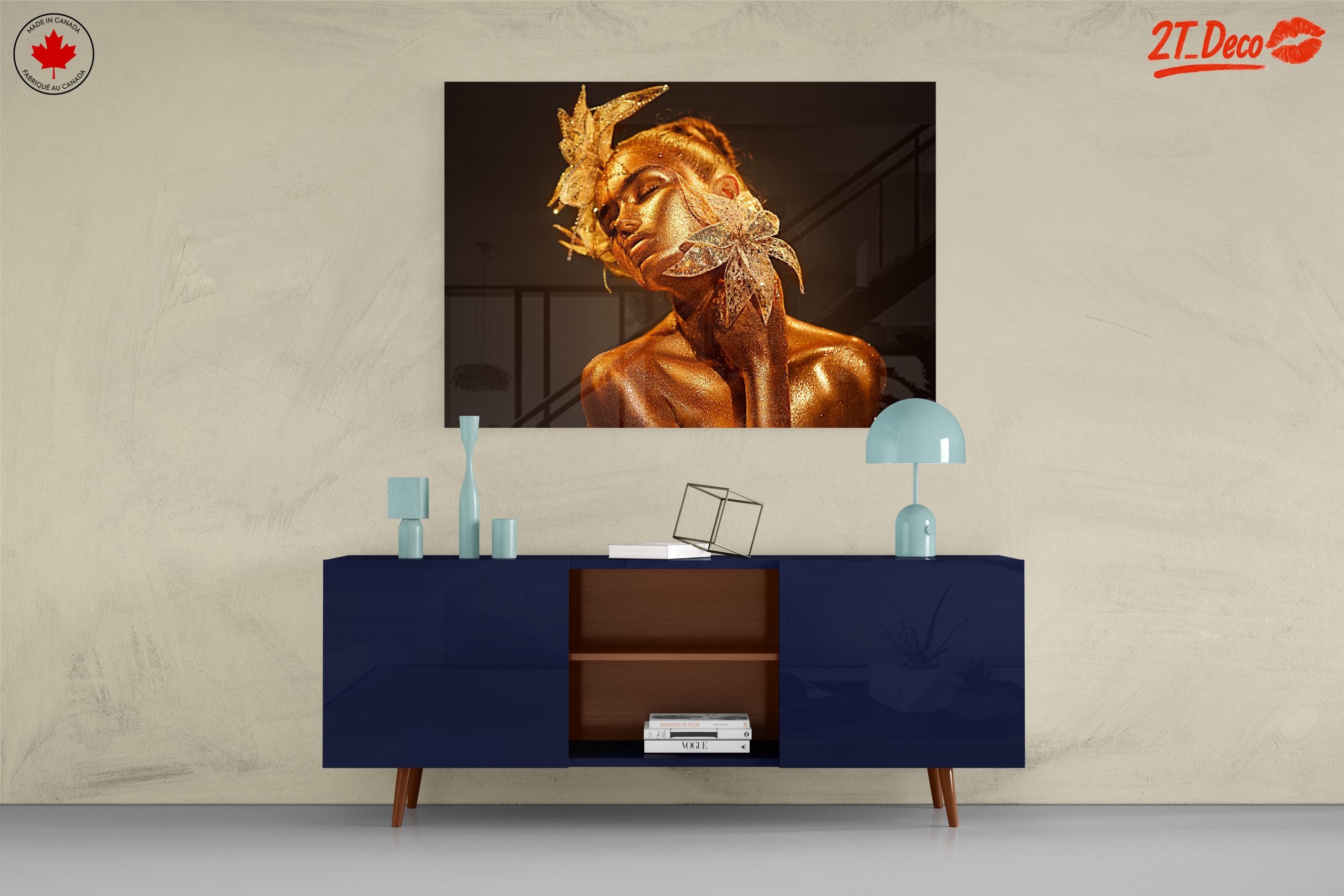 Glamorous Fashion Art with Gold Accents - Image 8
