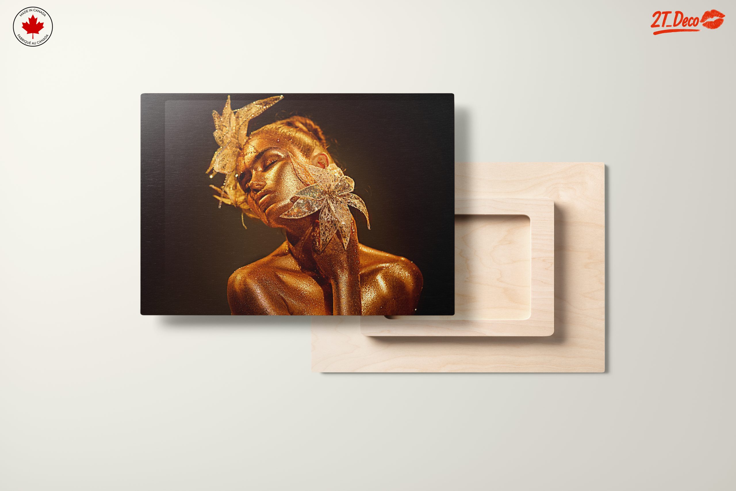 Glamorous Fashion Art with Gold Accents - Image 11