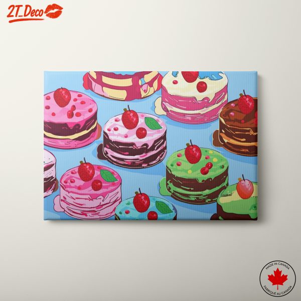 Colorful Abstract Cakes and Desserts Artwork