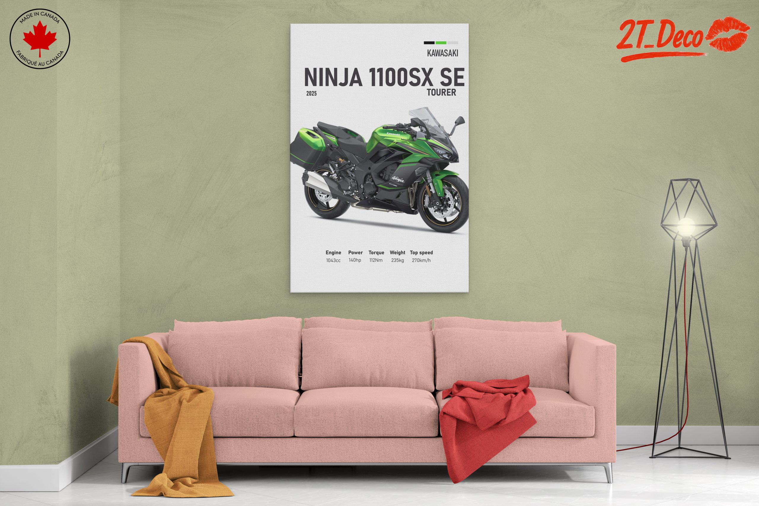 Kawasaki Ninja 1100SX SE Motorcycle Art 3 - Image 2