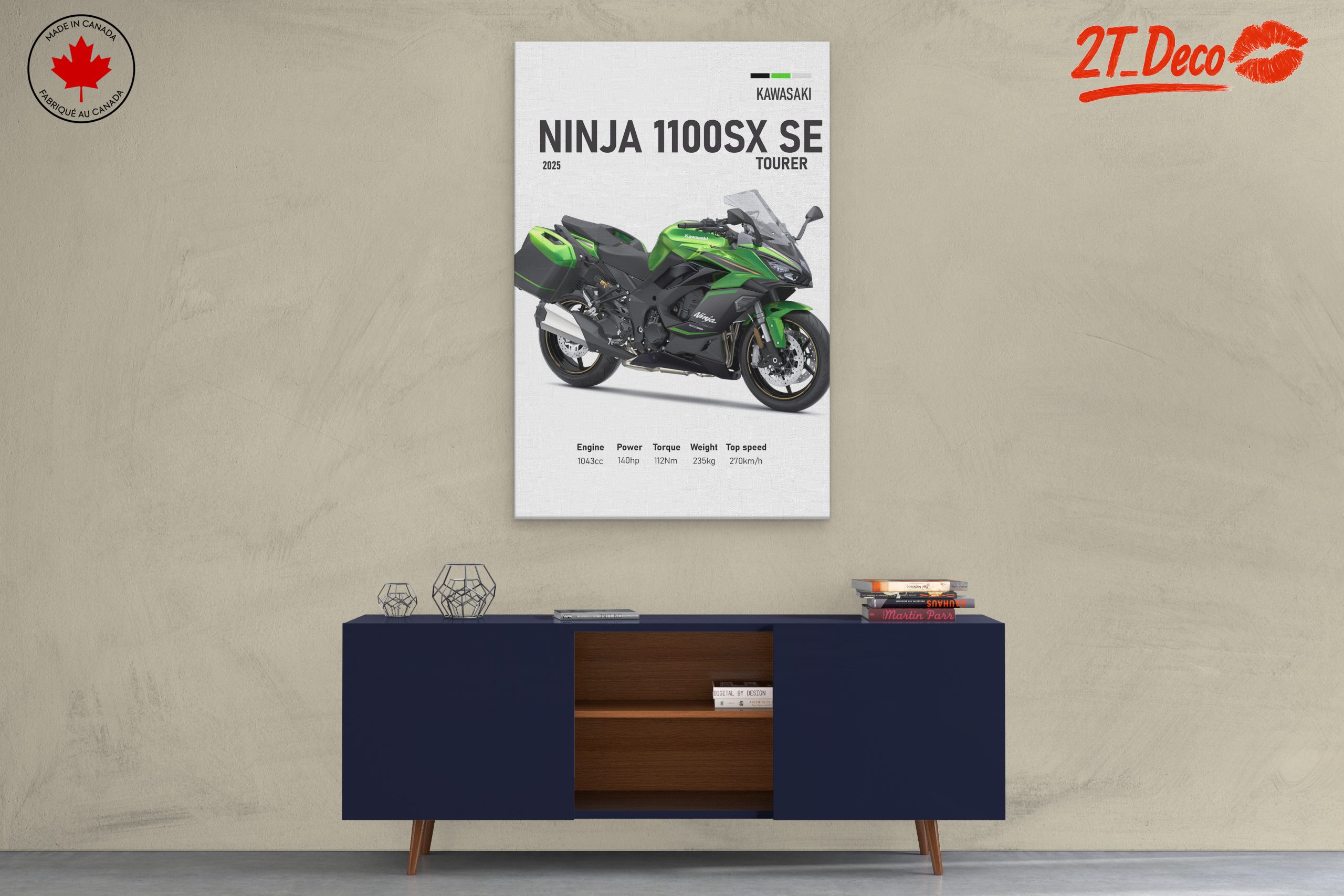 Kawasaki Ninja 1100SX SE Motorcycle Art 3 - Image 3