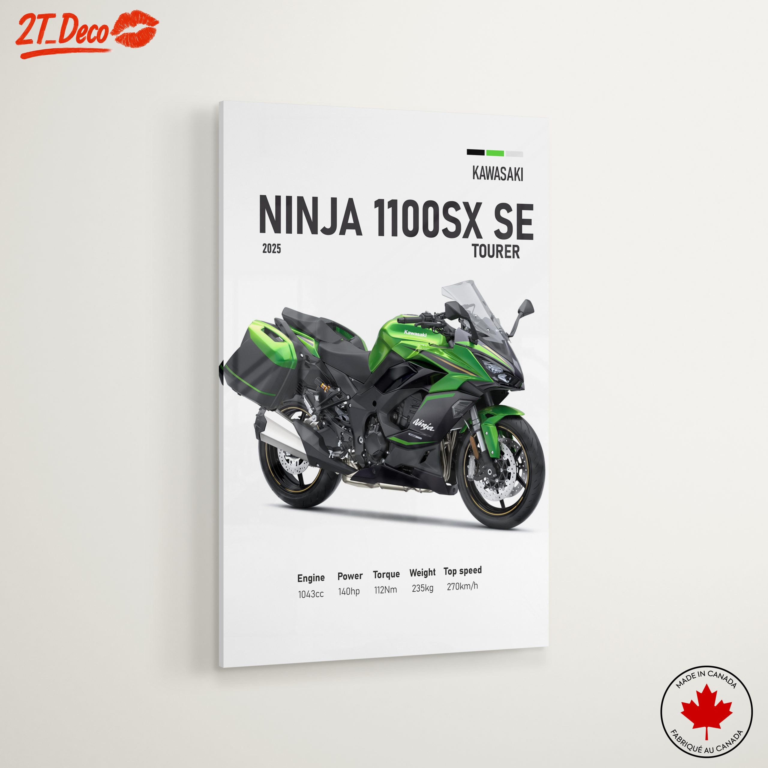 Kawasaki Ninja 1100SX SE Motorcycle Art 3 - Image 6