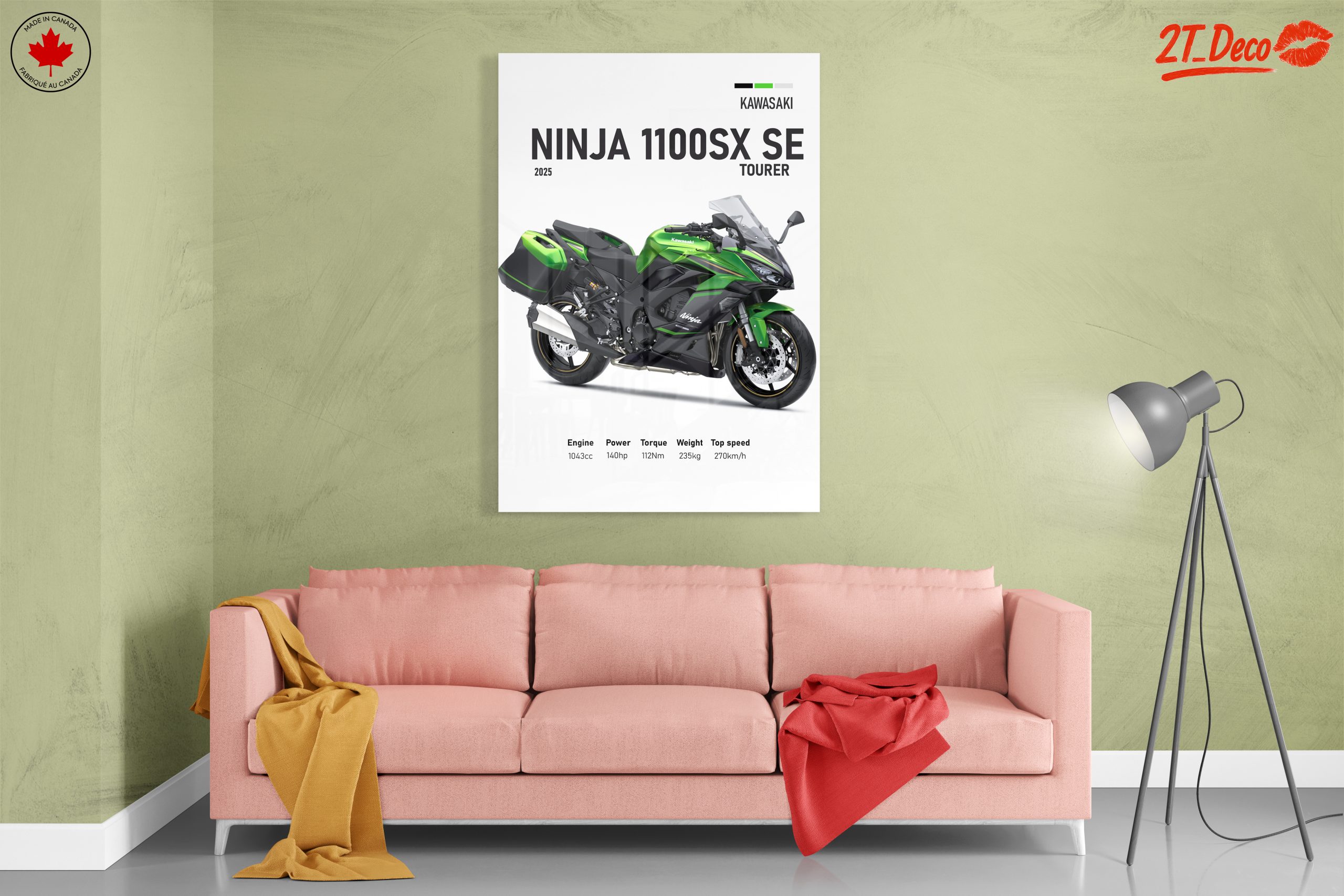 Kawasaki Ninja 1100SX SE Motorcycle Art 3 - Image 7