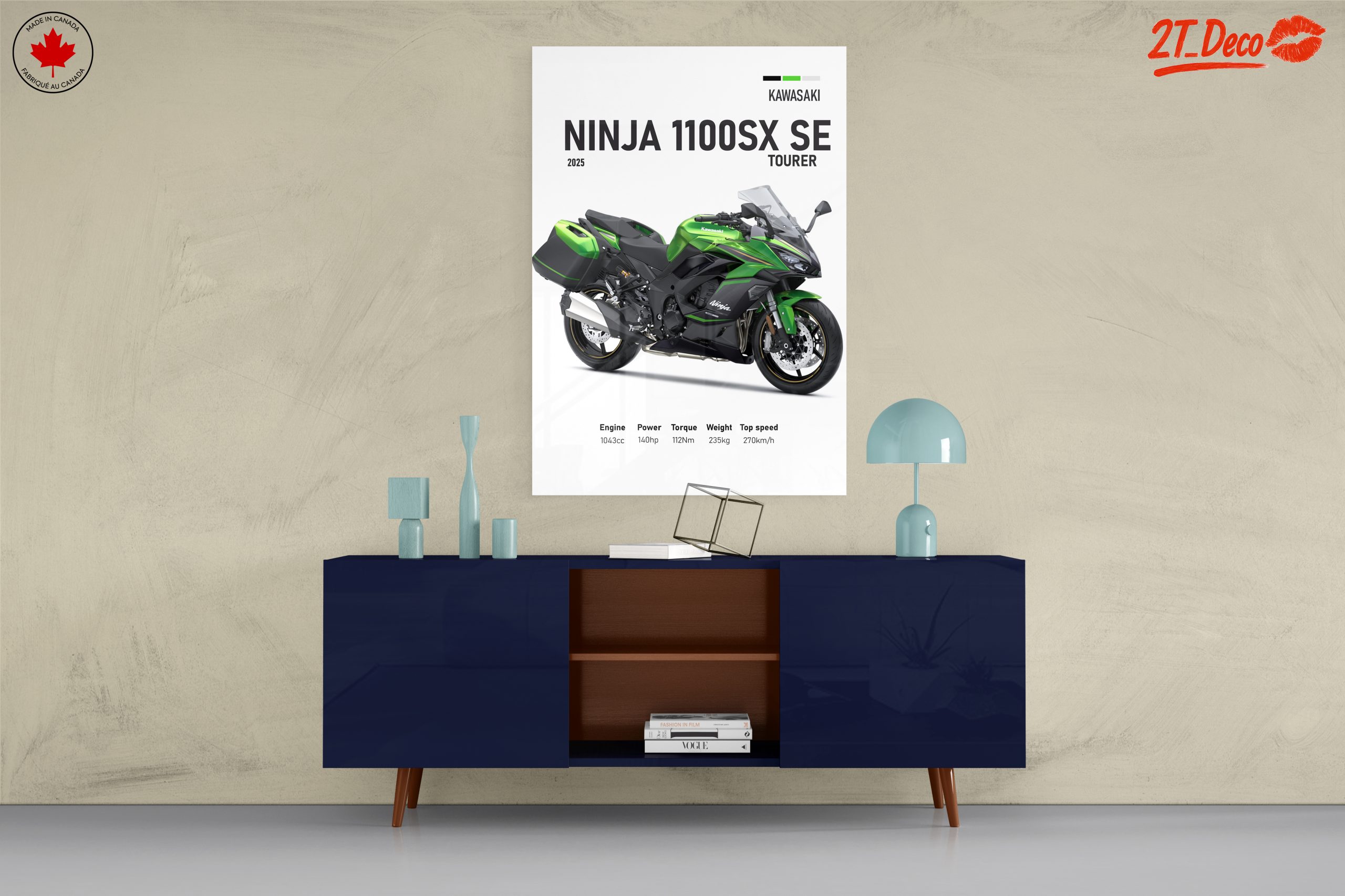 Kawasaki Ninja 1100SX SE Motorcycle Art 3 - Image 8
