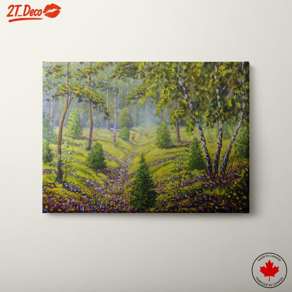Lush Forest Landscape with Deer