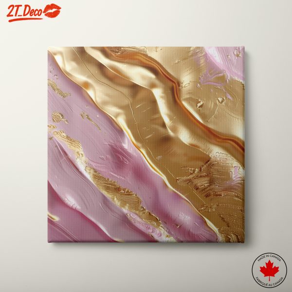 Elegant Abstract Pink and Gold Art 2