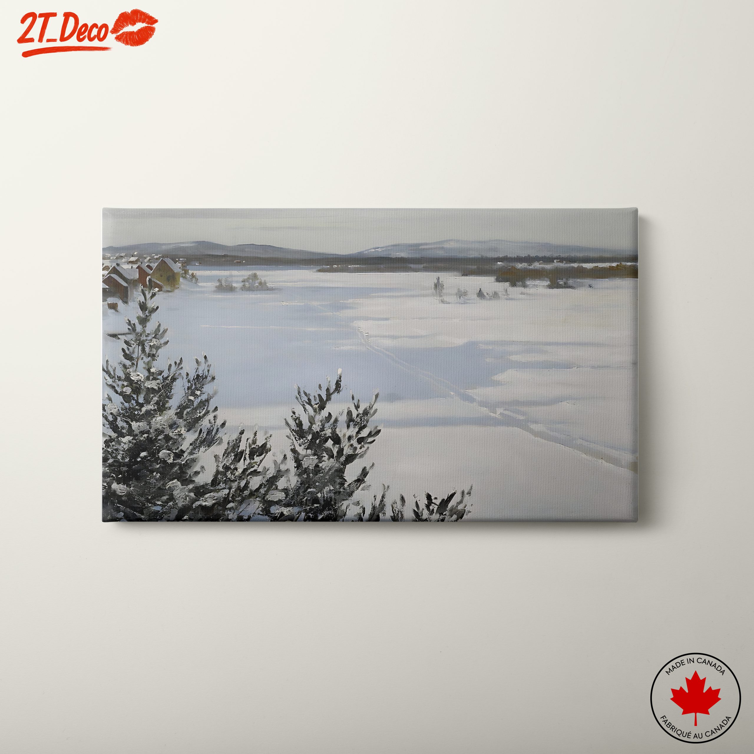 Snowy Winter Landscape with Pine Trees 2