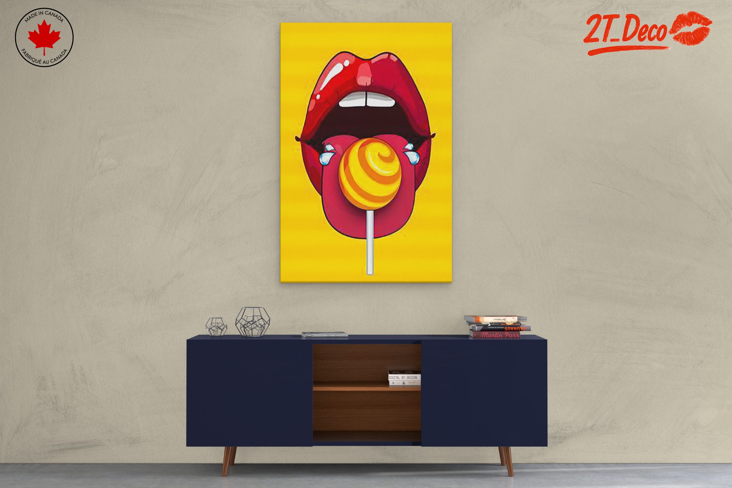 Bold Pop Art Featuring Lips and Candy - Image 3