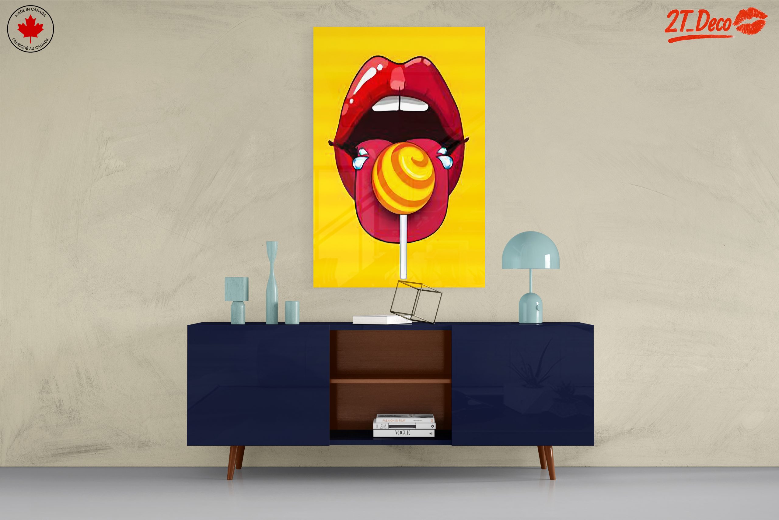 Bold Pop Art Featuring Lips and Candy - Image 8