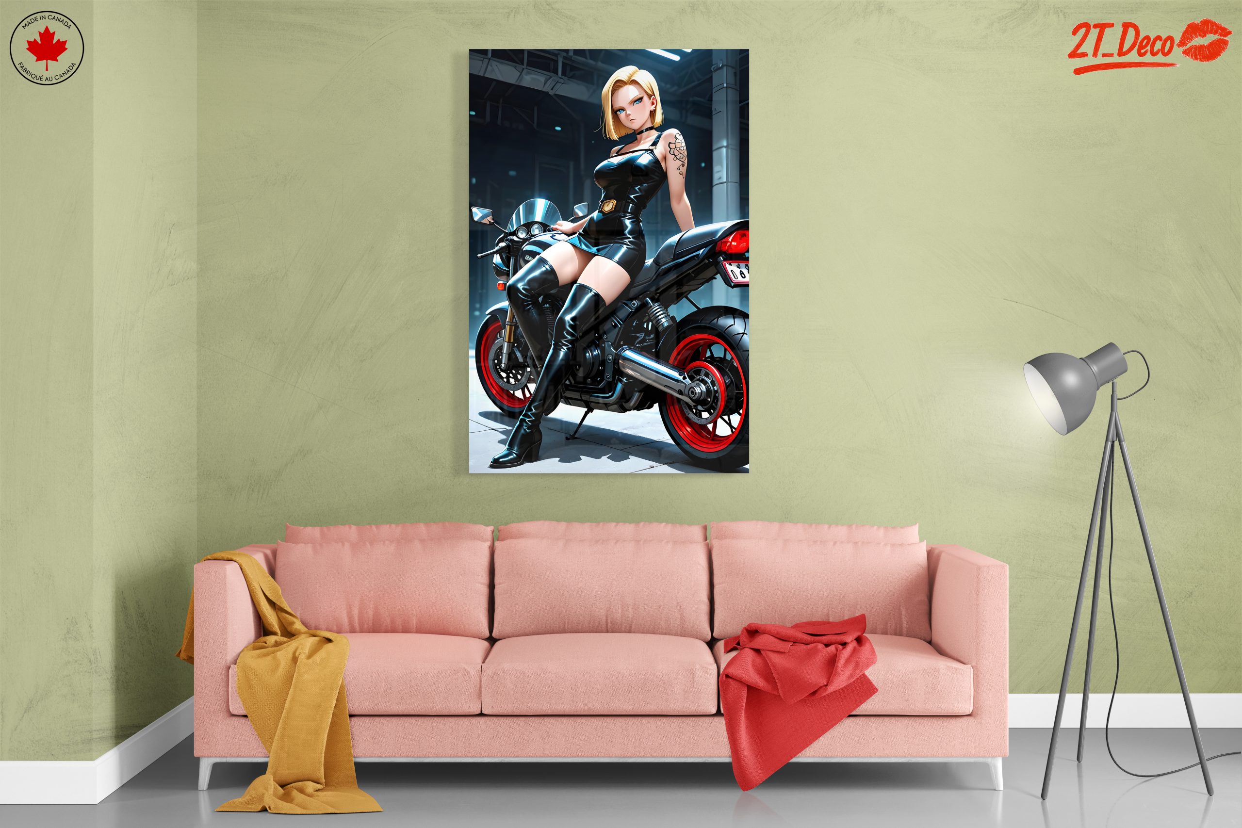 Stylized Anime Character on Motorcycle - Image 7