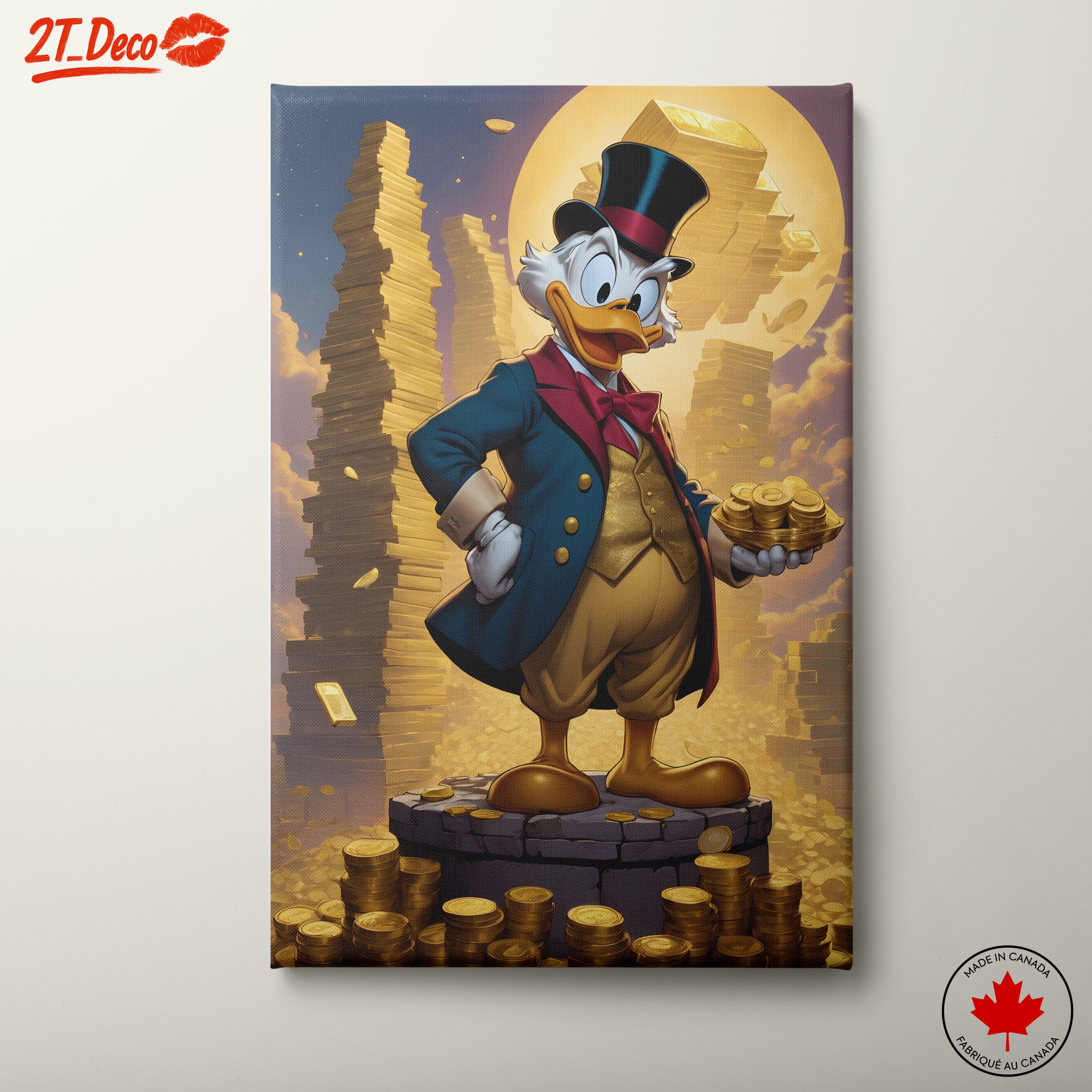 Scrooge McDuck Surrounded by Gold