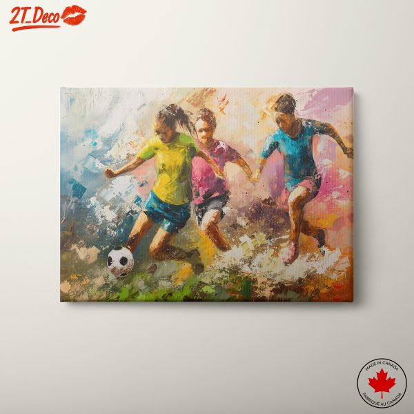 Children Playing Soccer in Action