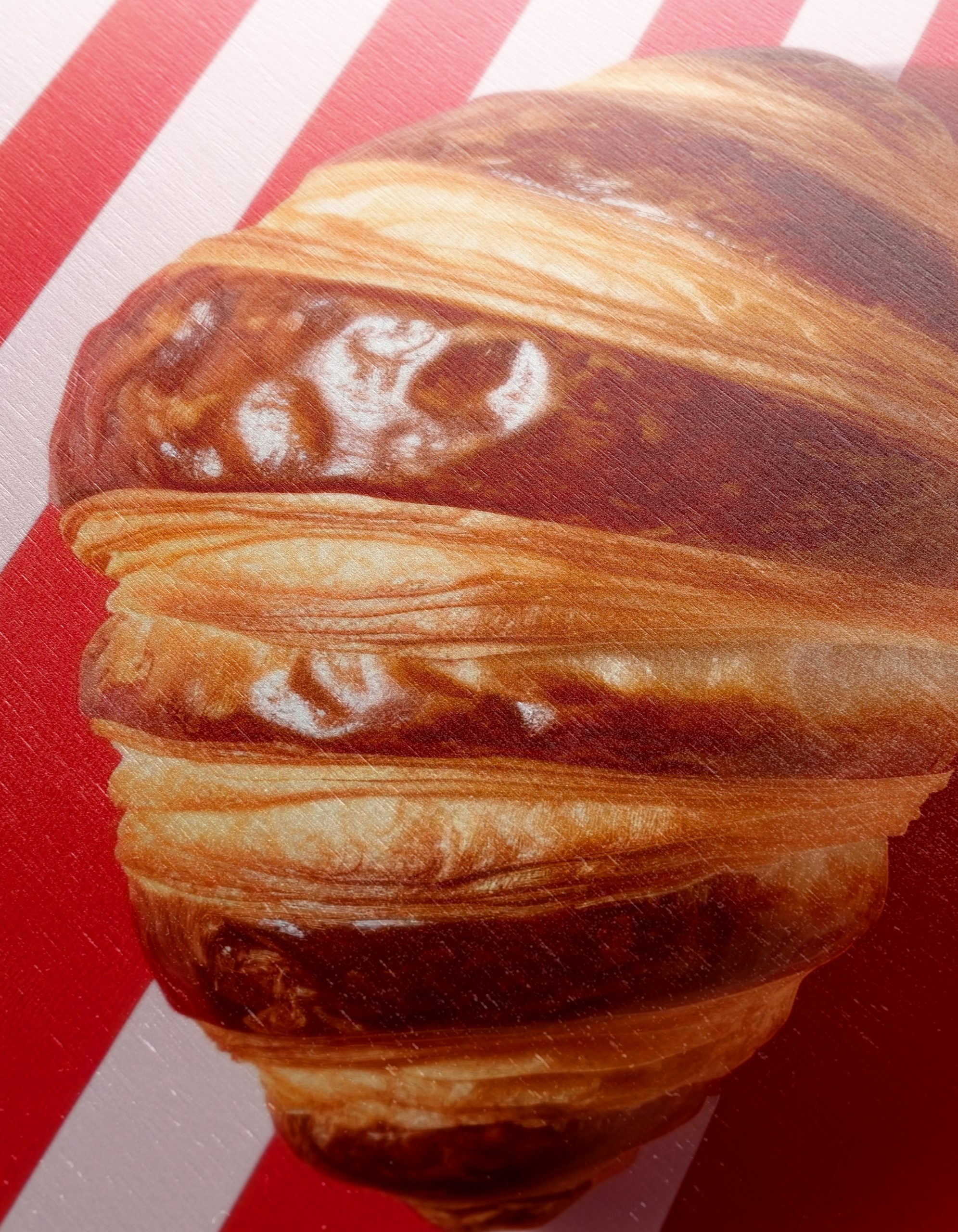 Croissant on Striped Background - Image 12