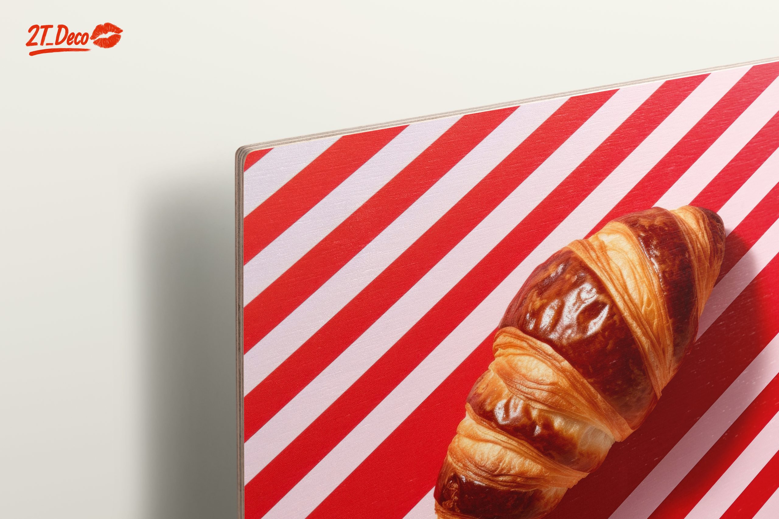 Croissant on Striped Background - Image 15