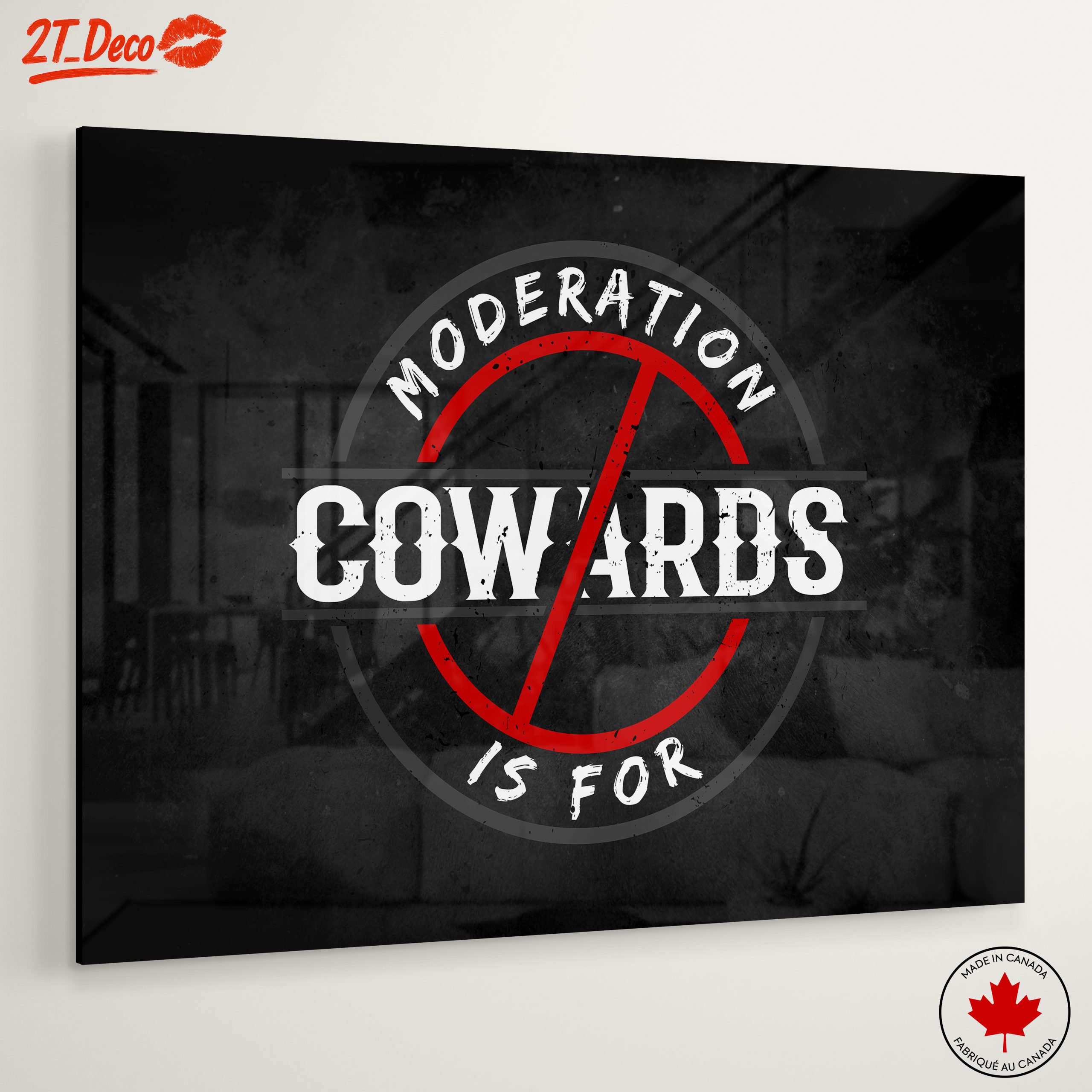 No Moderation Cowards Typography Art - Image 6