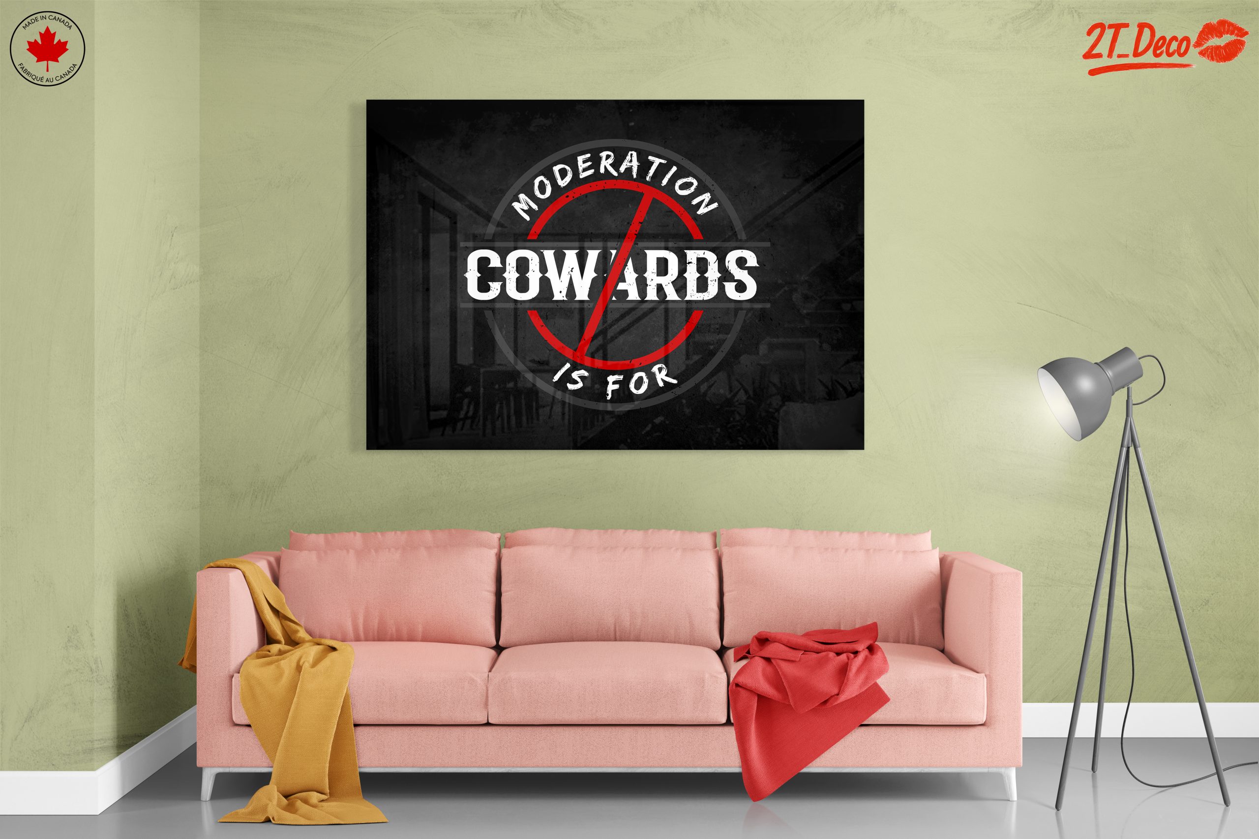 No Moderation Cowards Typography Art - Image 7