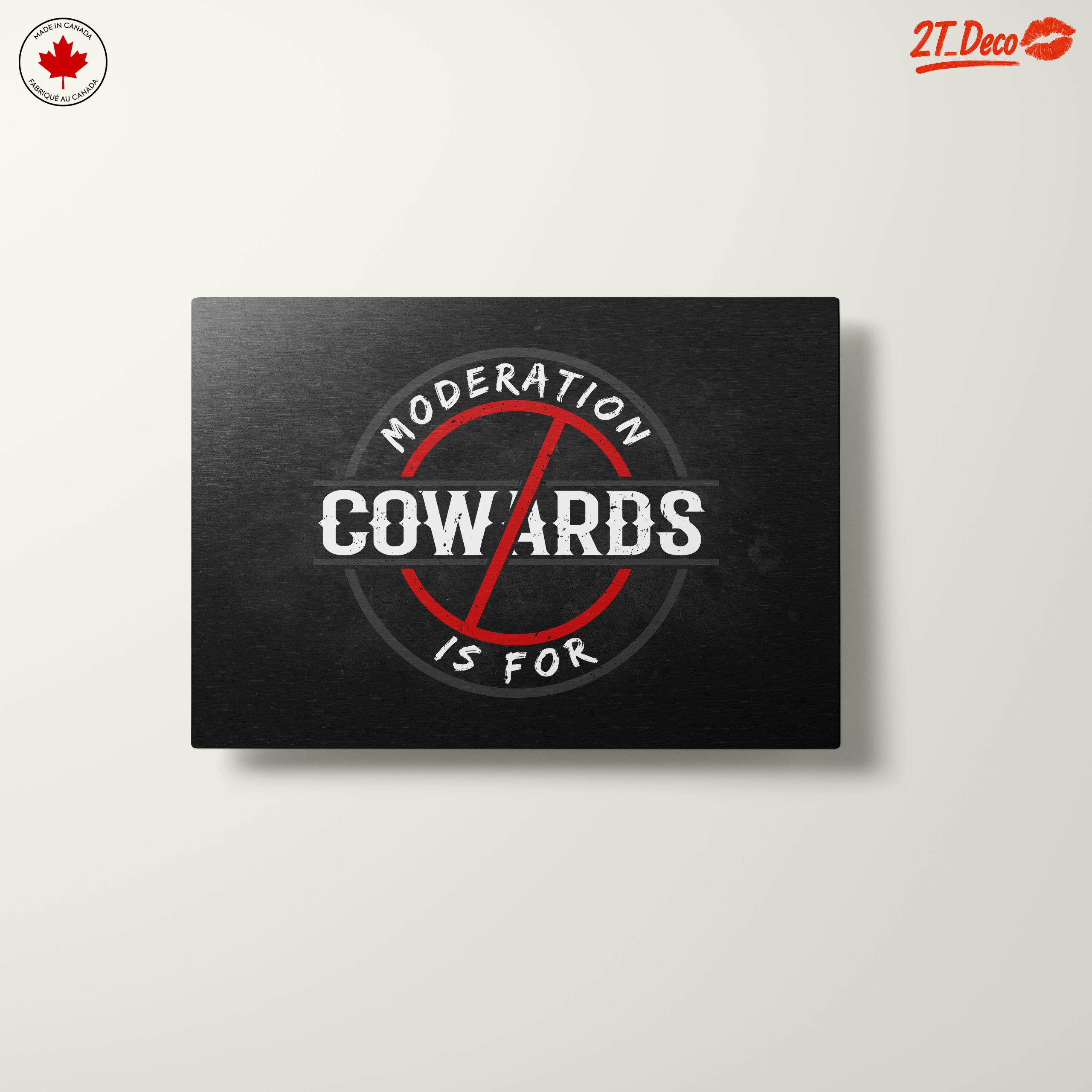 No Moderation Cowards Typography Art - Image 10
