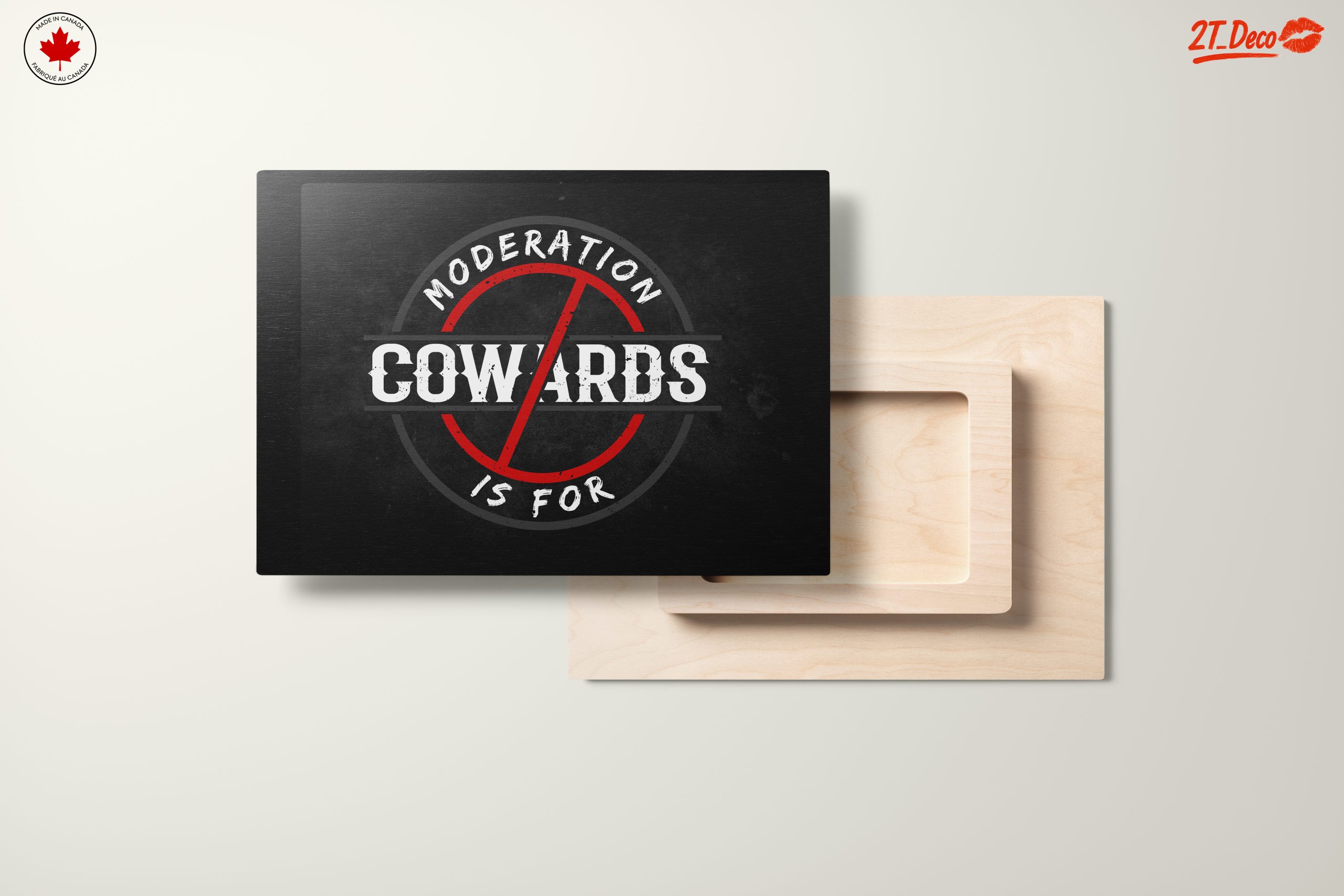 No Moderation Cowards Typography Art - Image 11