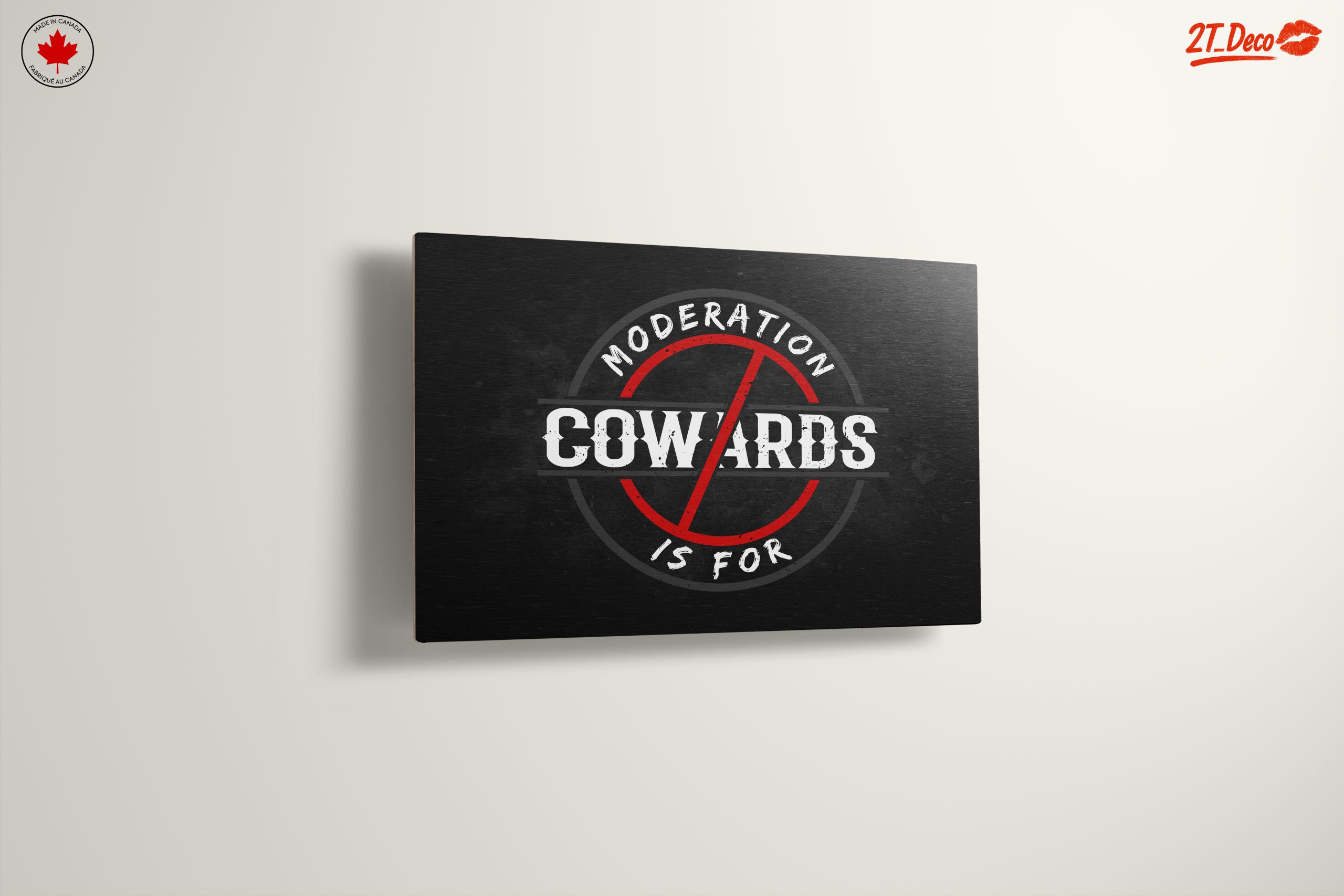 No Moderation Cowards Typography Art - Image 13
