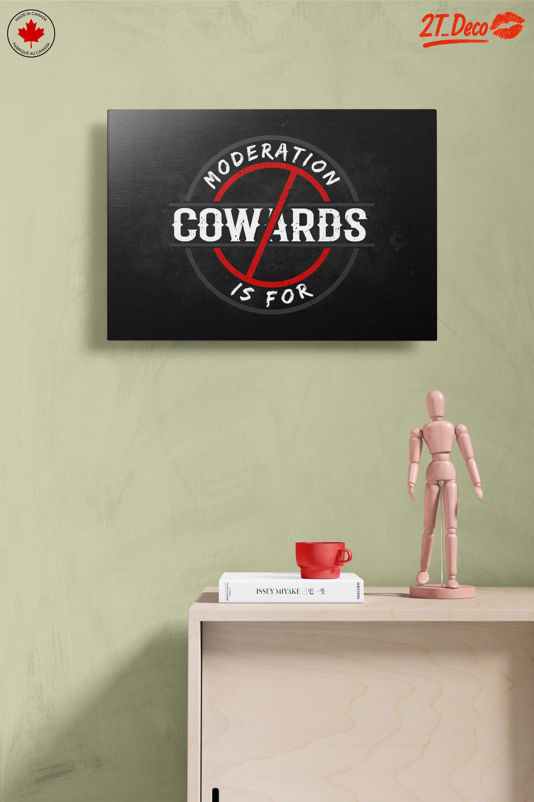 No Moderation Cowards Typography Art - Image 14
