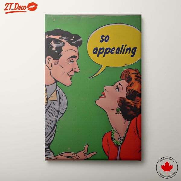Vintage Pop Art Illustration with Couple