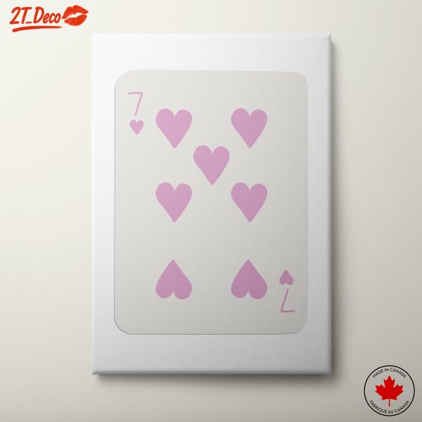 Seven of Hearts Playing Card Design