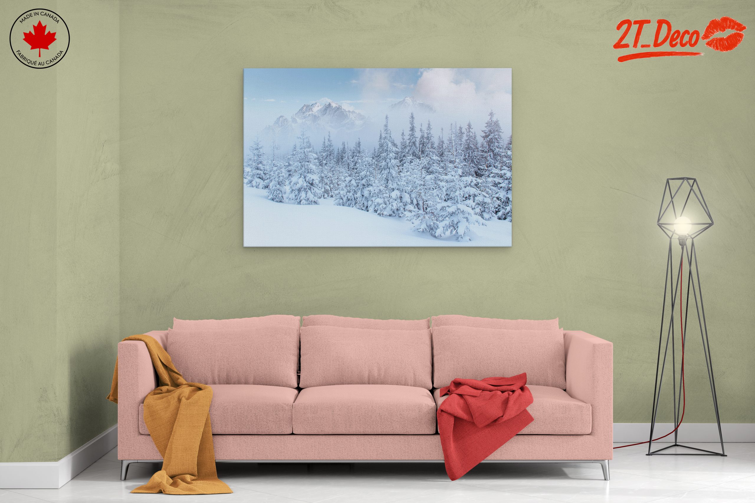 Serene Winter Landscape with Snow-Covered Forest - Image 2