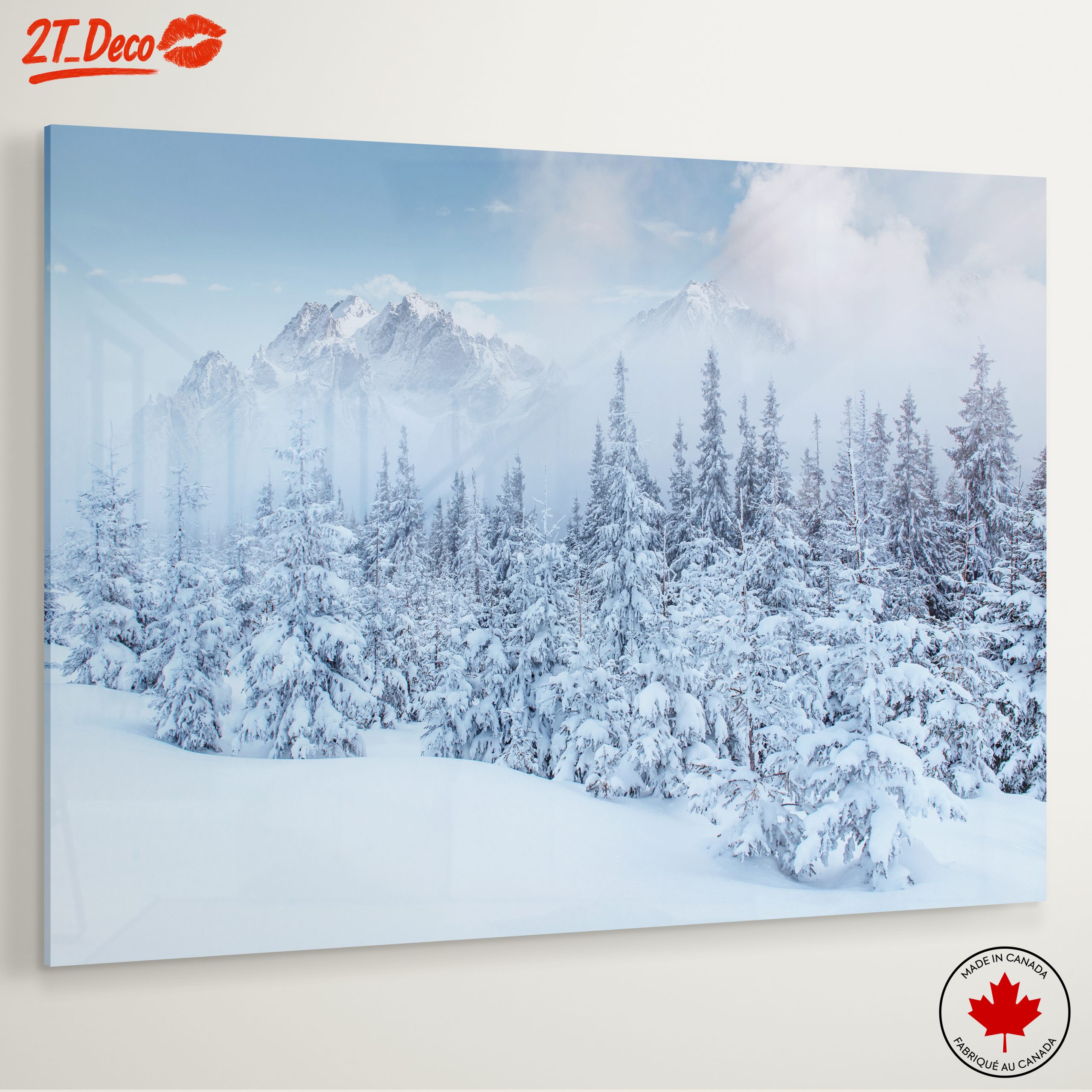 Serene Winter Landscape with Snow-Covered Forest - Image 6