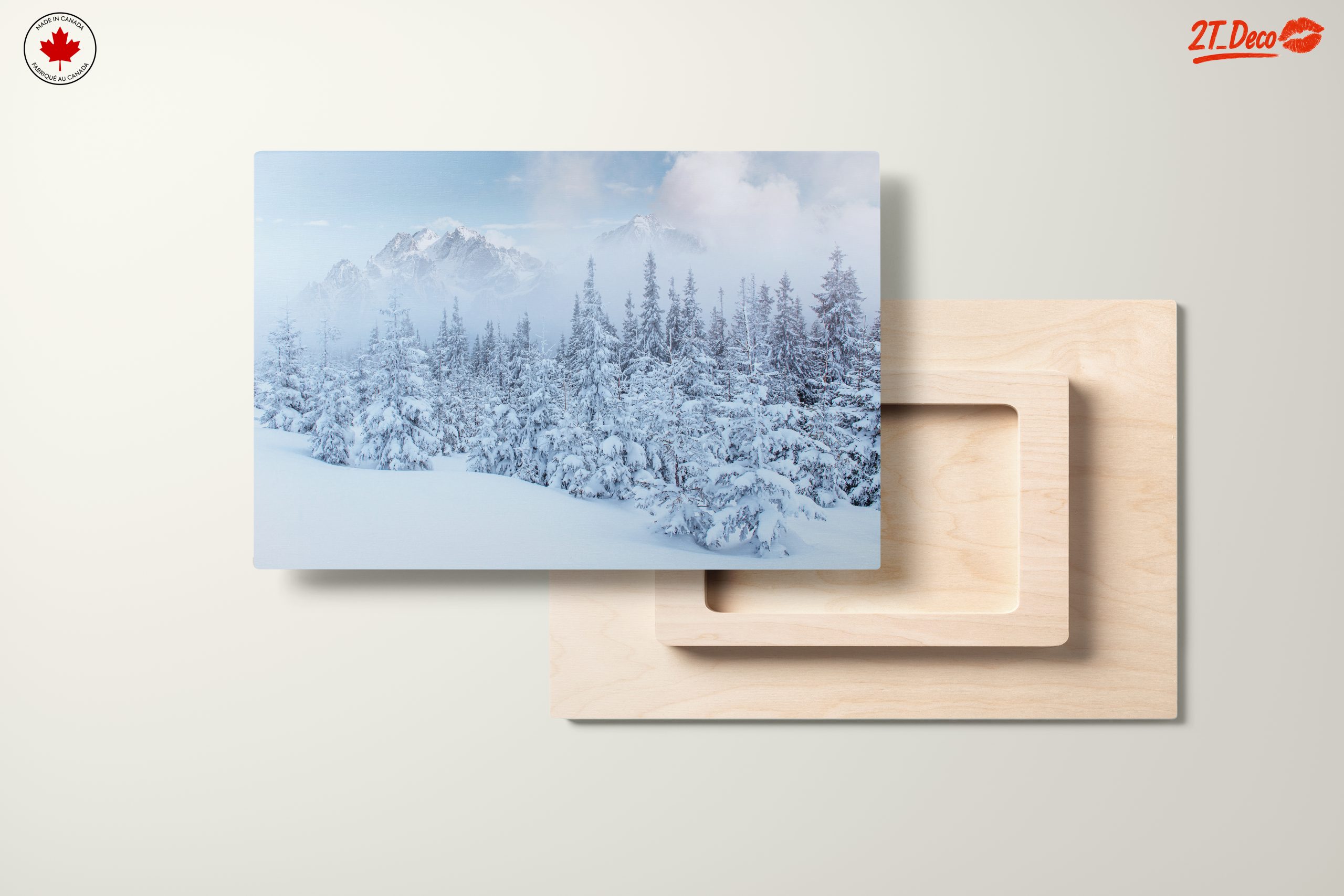 Serene Winter Landscape with Snow-Covered Forest - Image 11