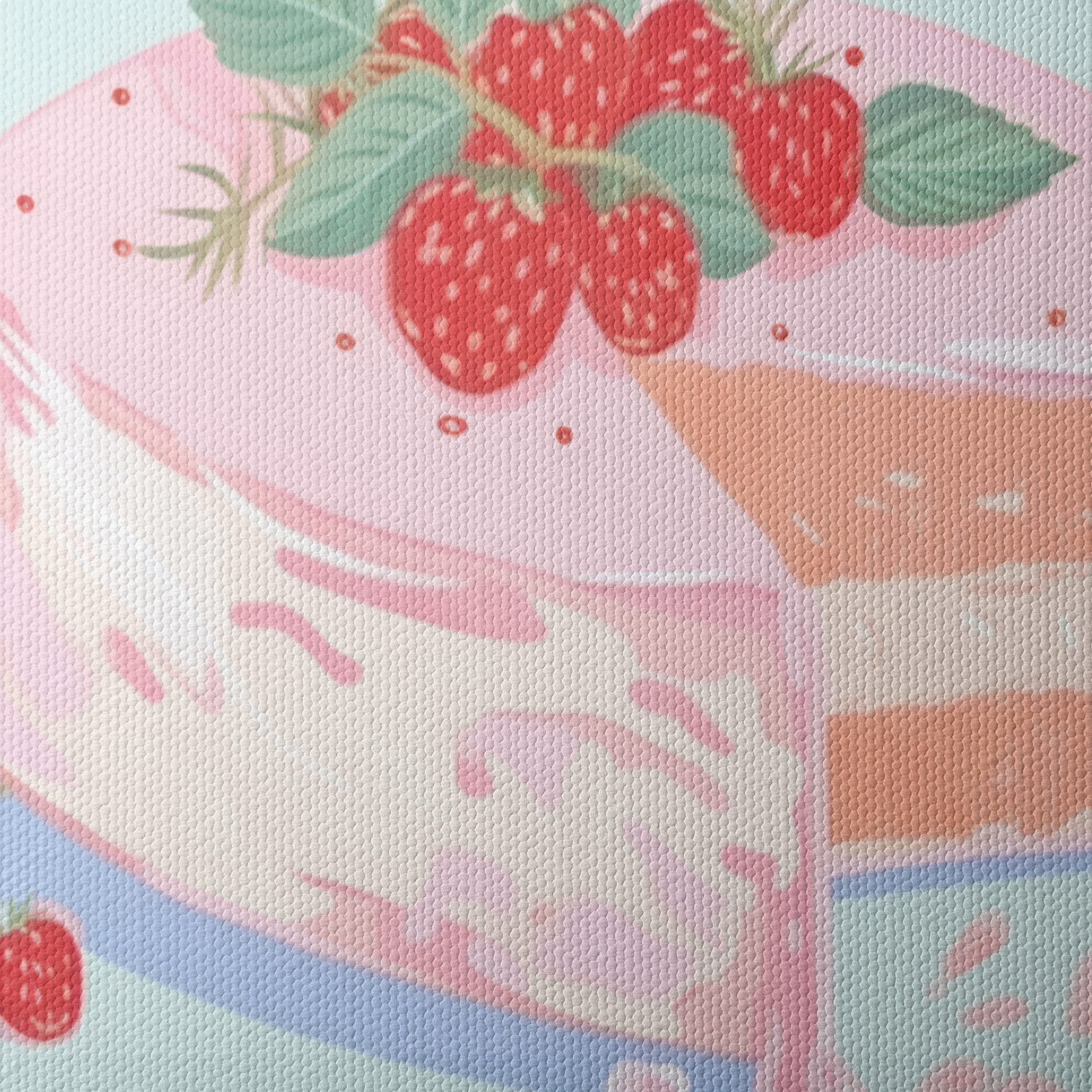 Delightful Pink Cake Dessert Illustration - Image 4