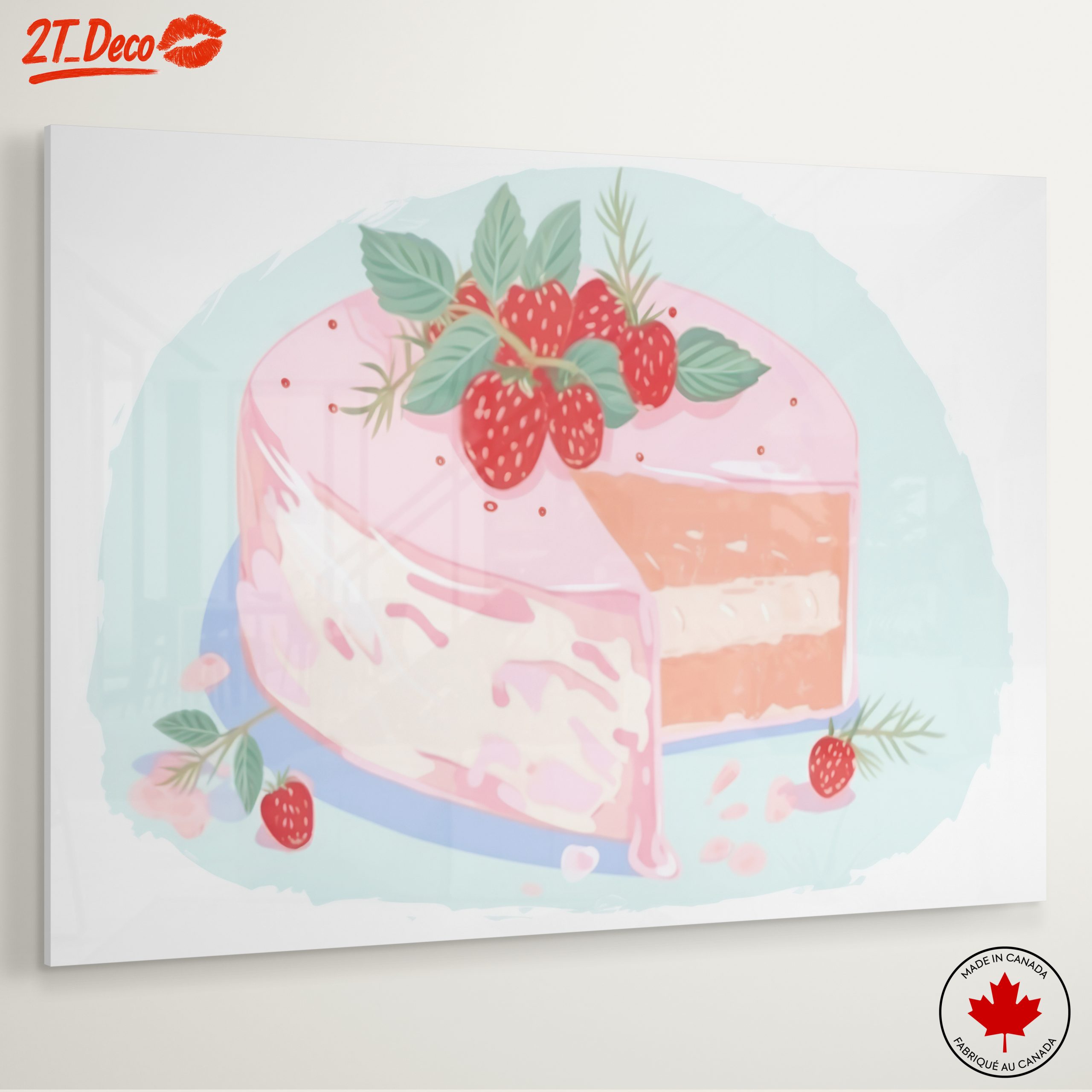Delightful Pink Cake Dessert Illustration - Image 6