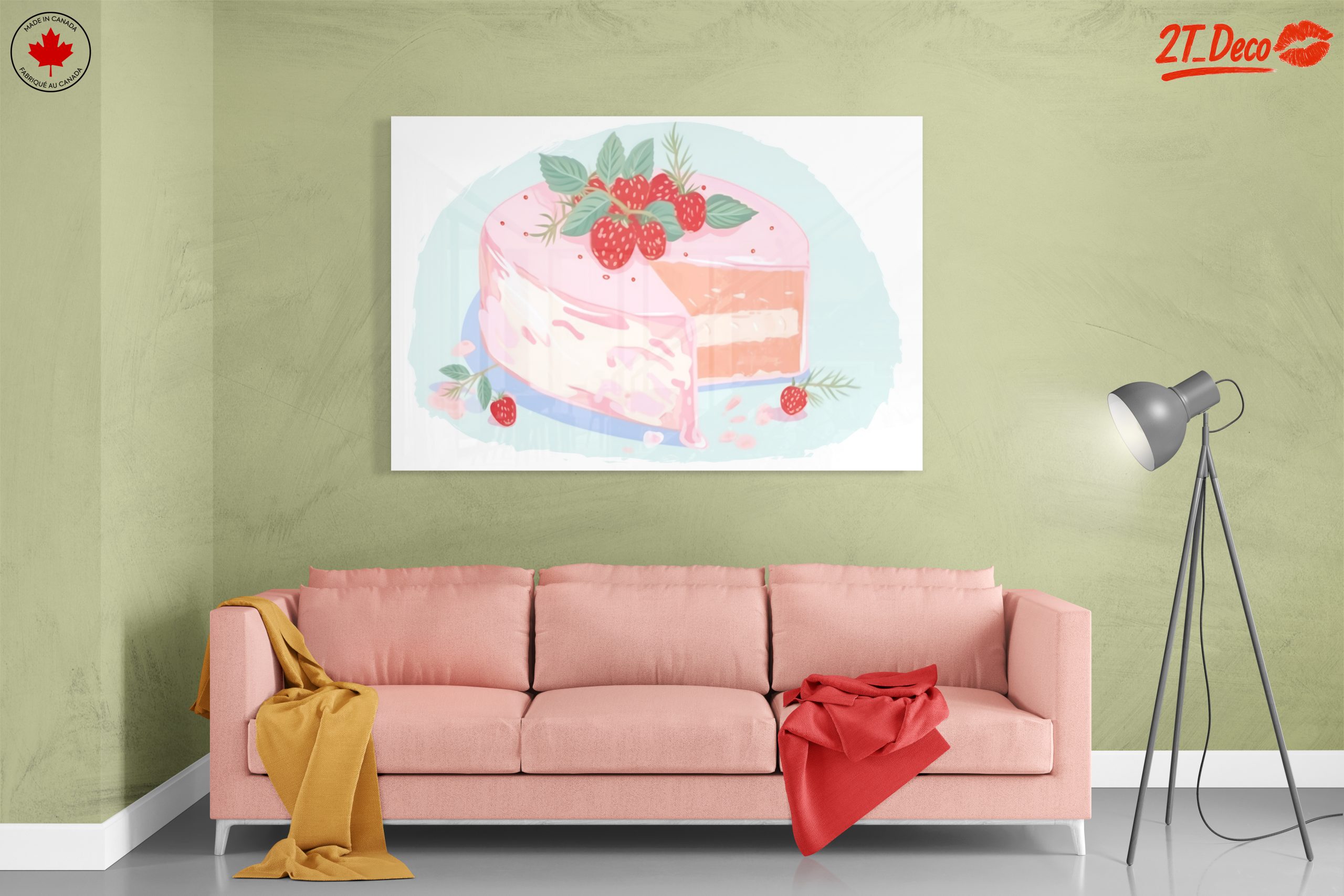 Delightful Pink Cake Dessert Illustration - Image 7