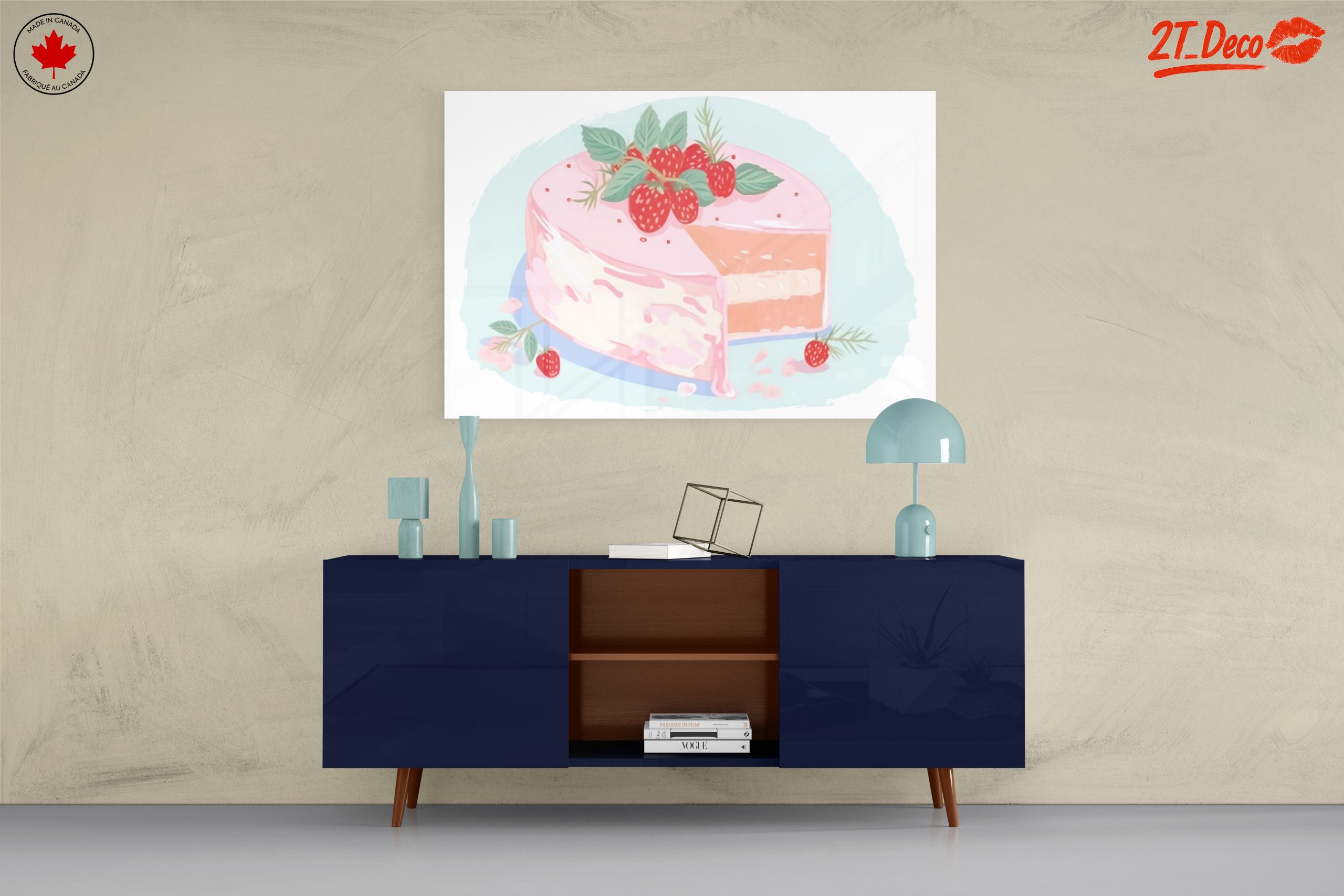 Delightful Pink Cake Dessert Illustration - Image 8