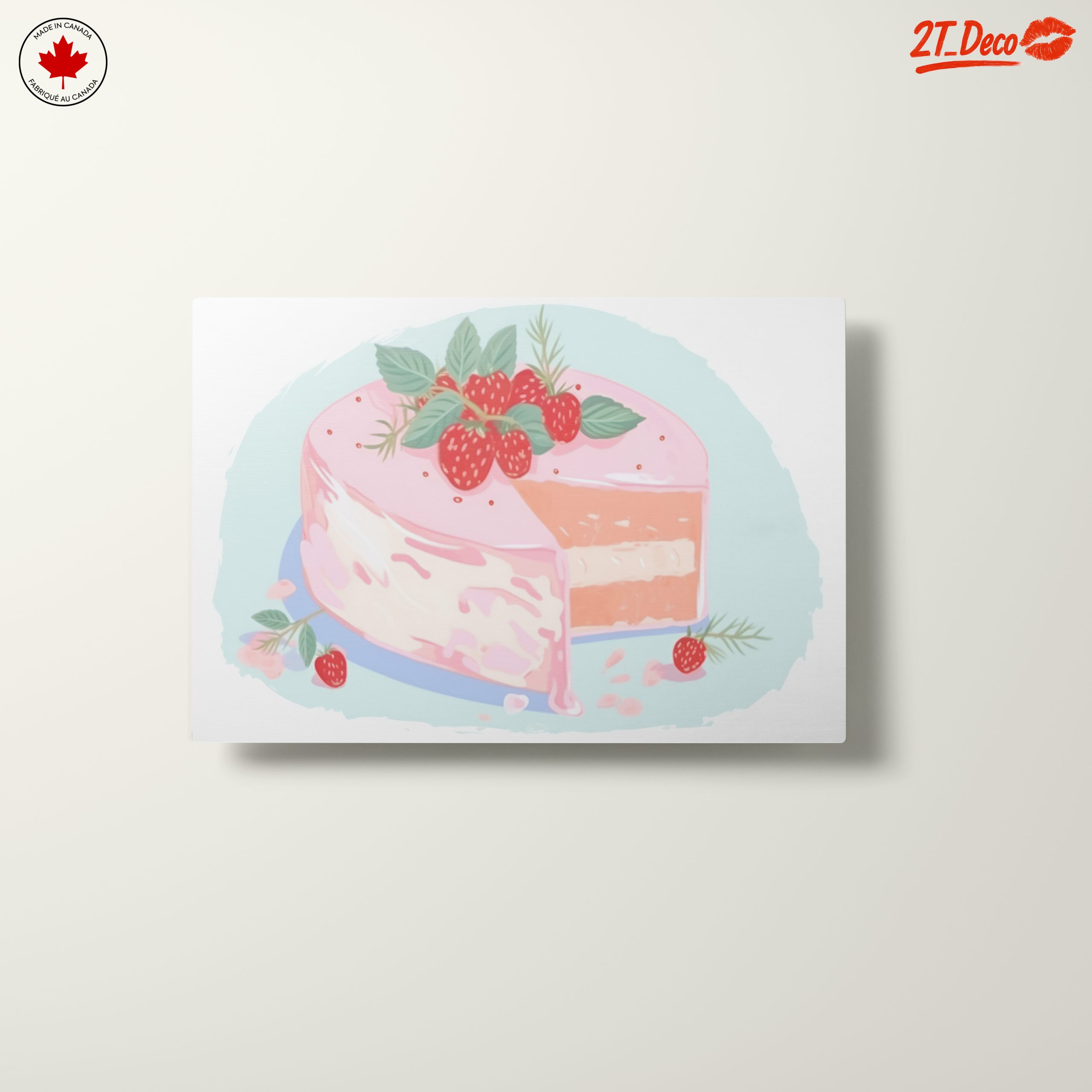 Delightful Pink Cake Dessert Illustration - Image 10