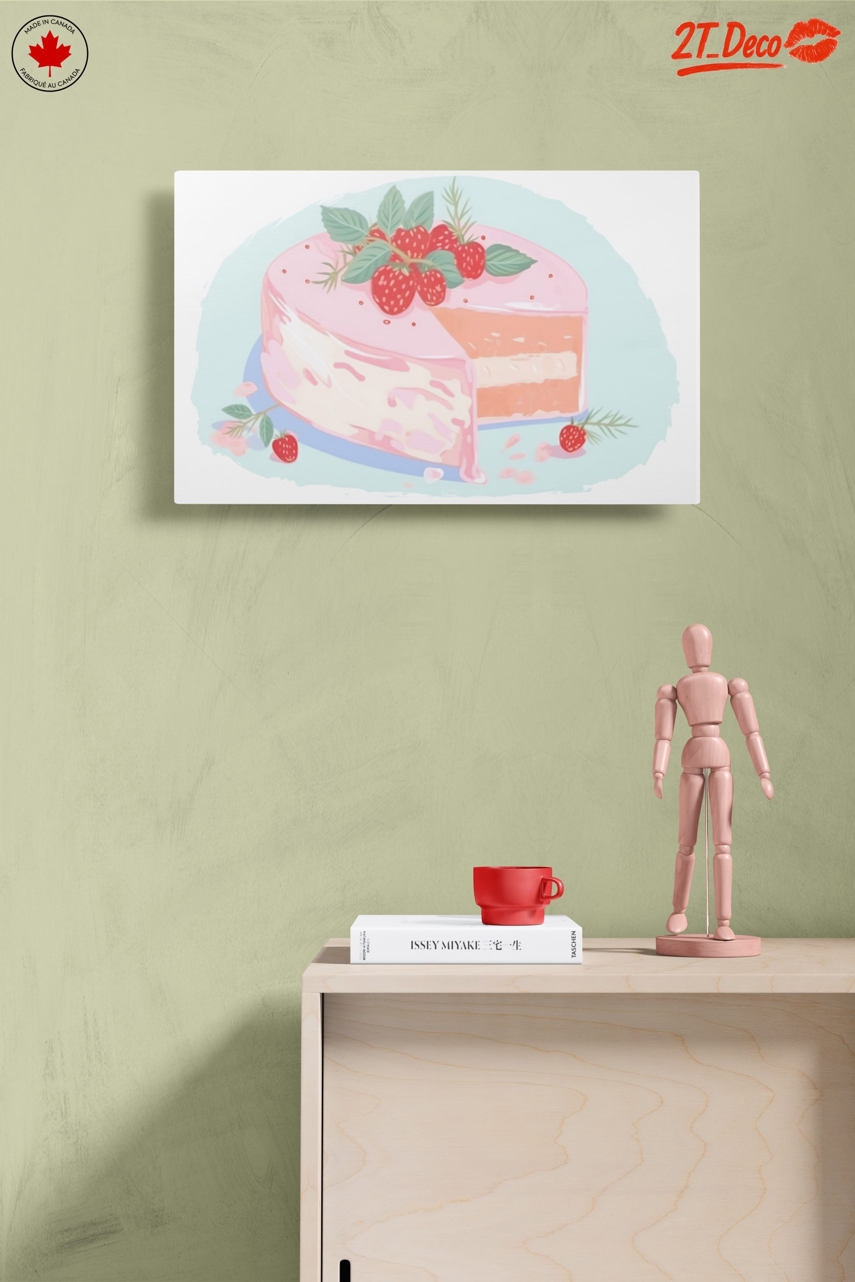 Delightful Pink Cake Dessert Illustration - Image 14