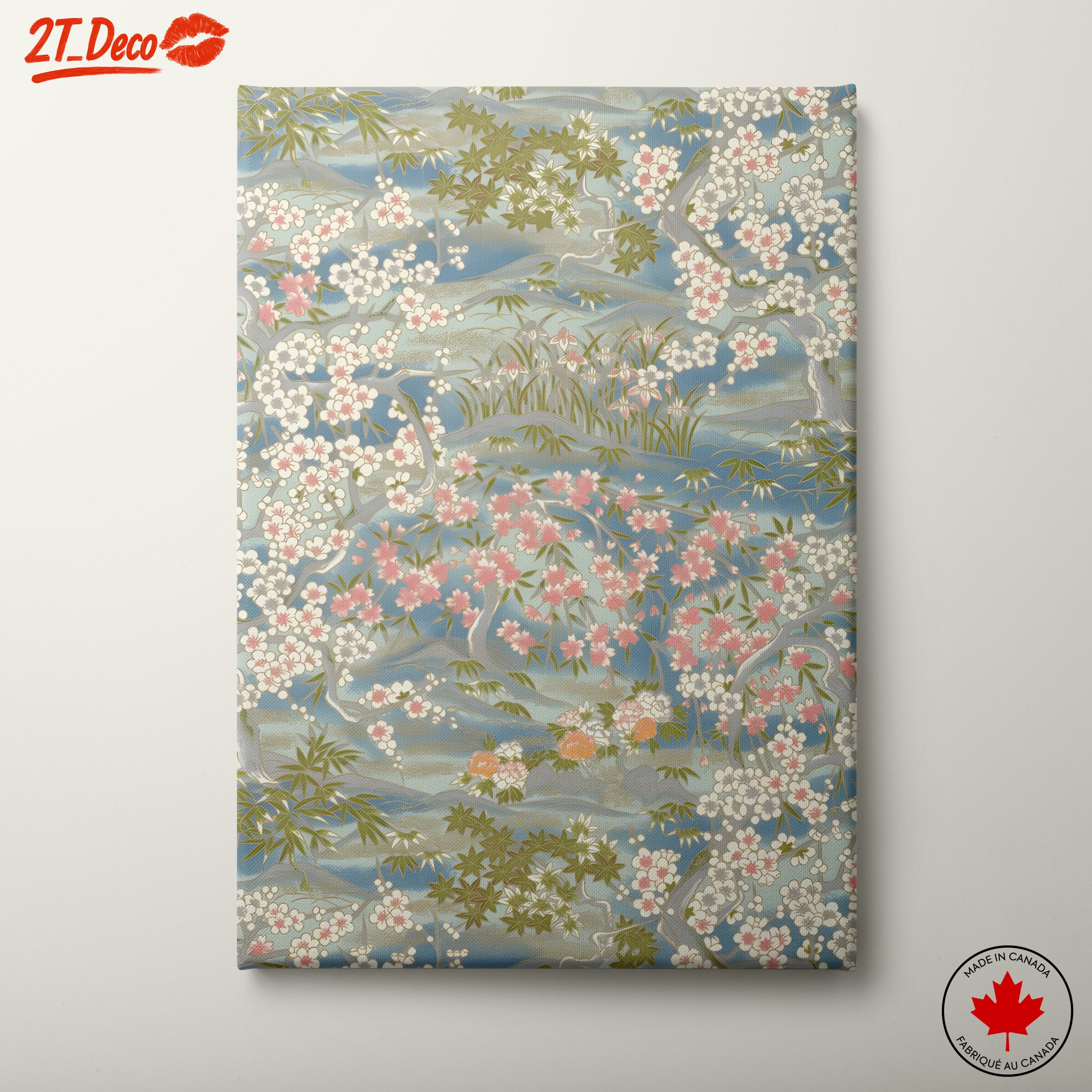 Botanical Landscape with Cherry Blossoms