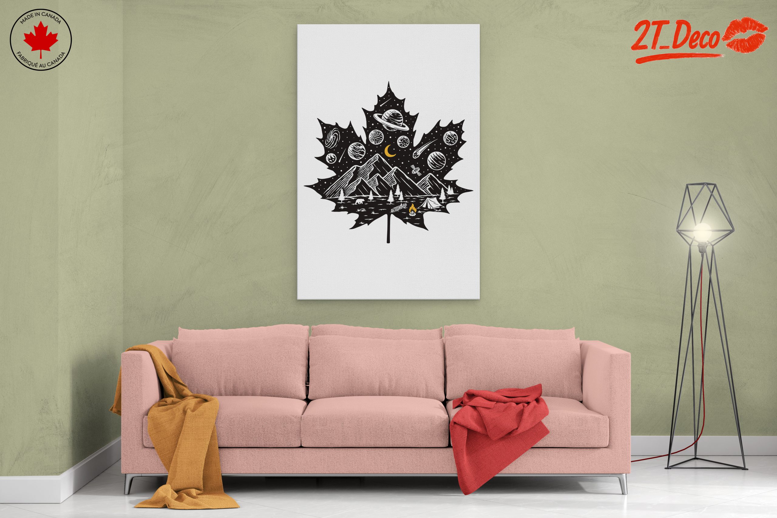 Cosmic Nature Inspired Leaf Art - Image 2