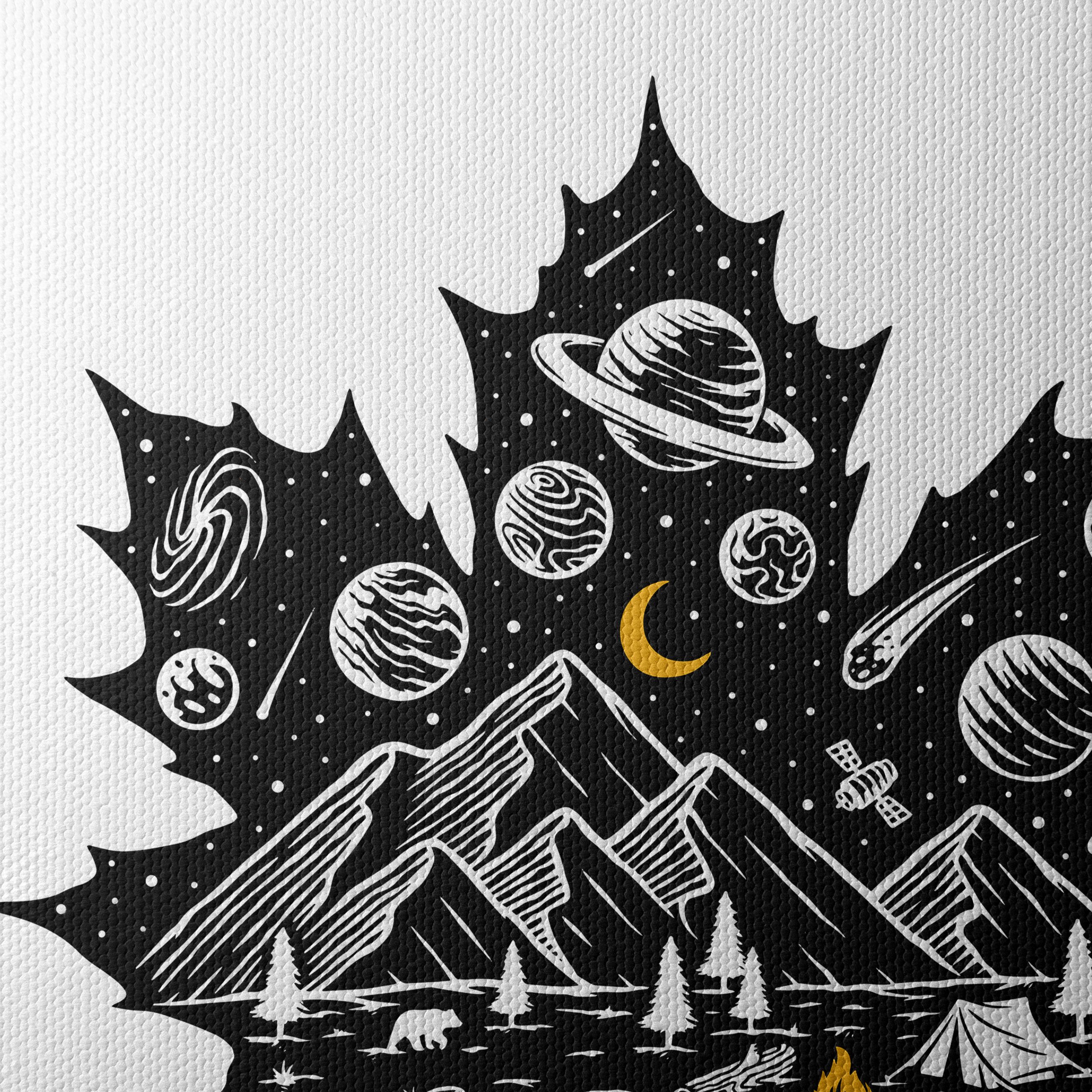 Cosmic Nature Inspired Leaf Art - Image 4