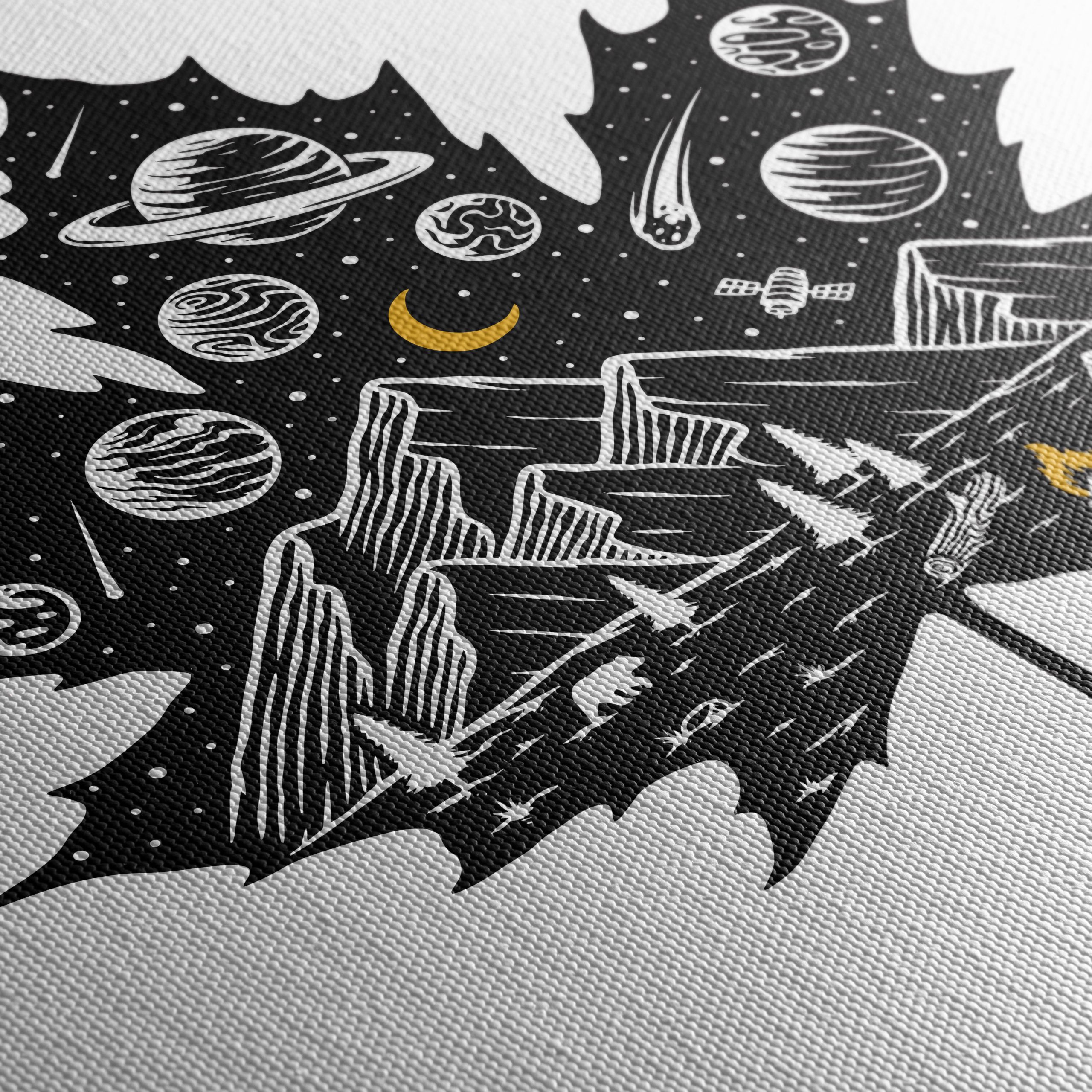 Cosmic Nature Inspired Leaf Art - Image 5