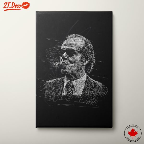 Stylized Character Artwork of a Smoking Figure