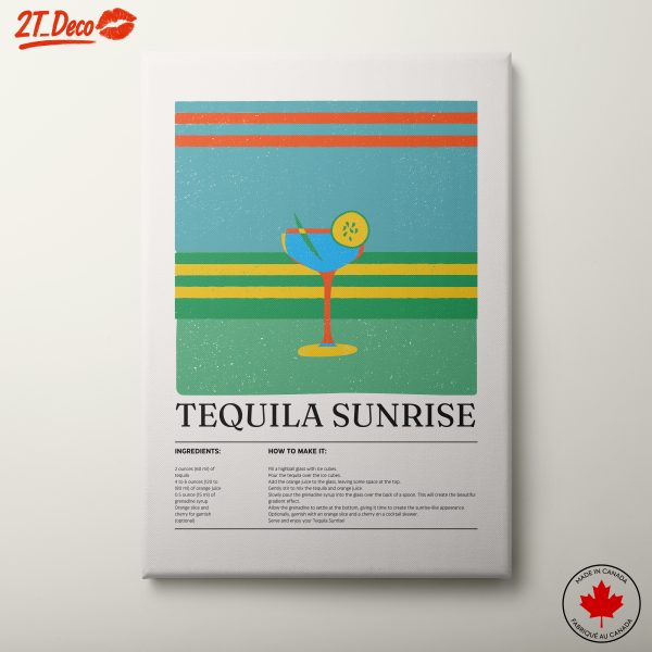 Tequila Sunrise Cocktail Recipe Art